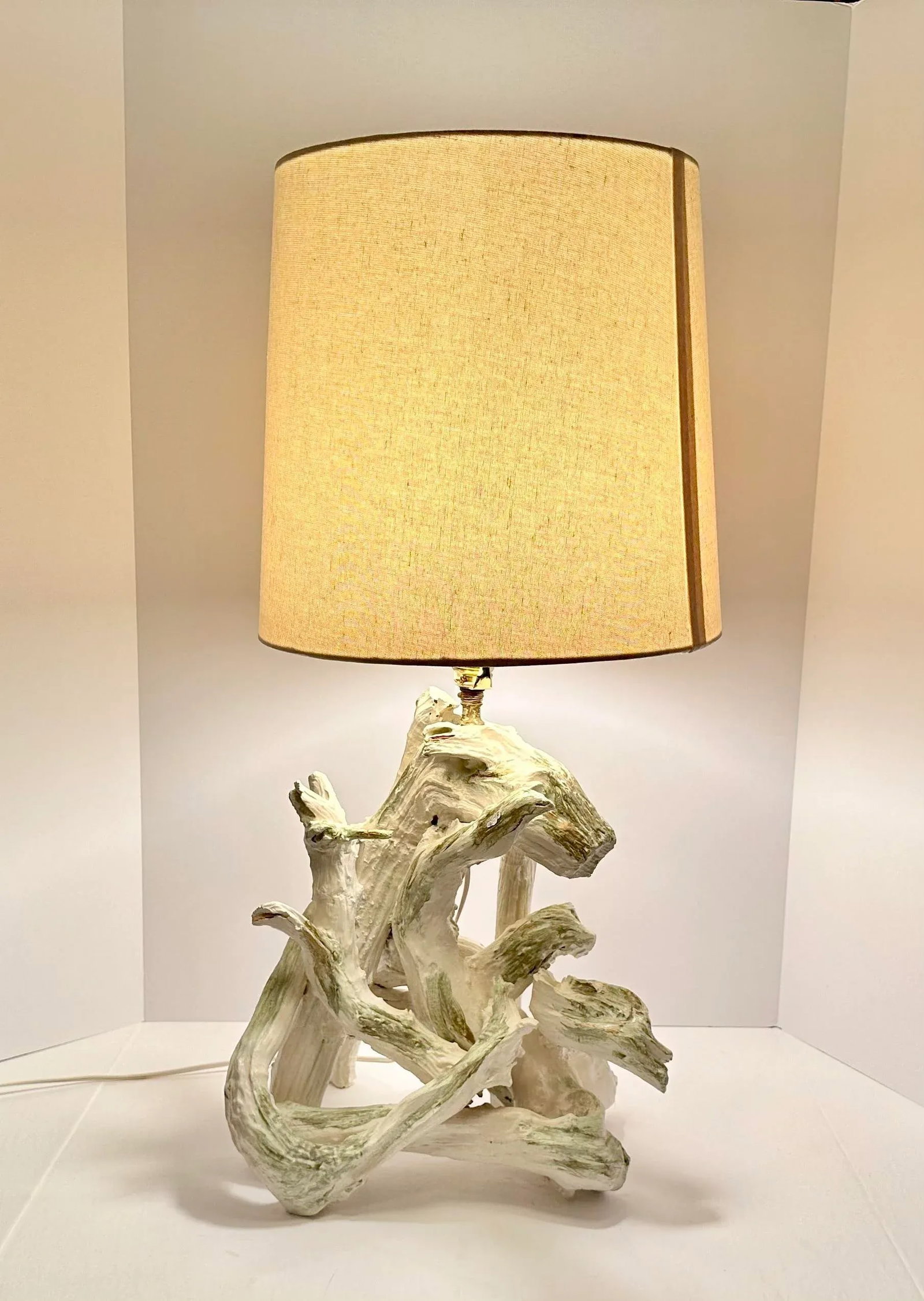 1970s Painted Driftwood Table Lamp, Rewired - 3