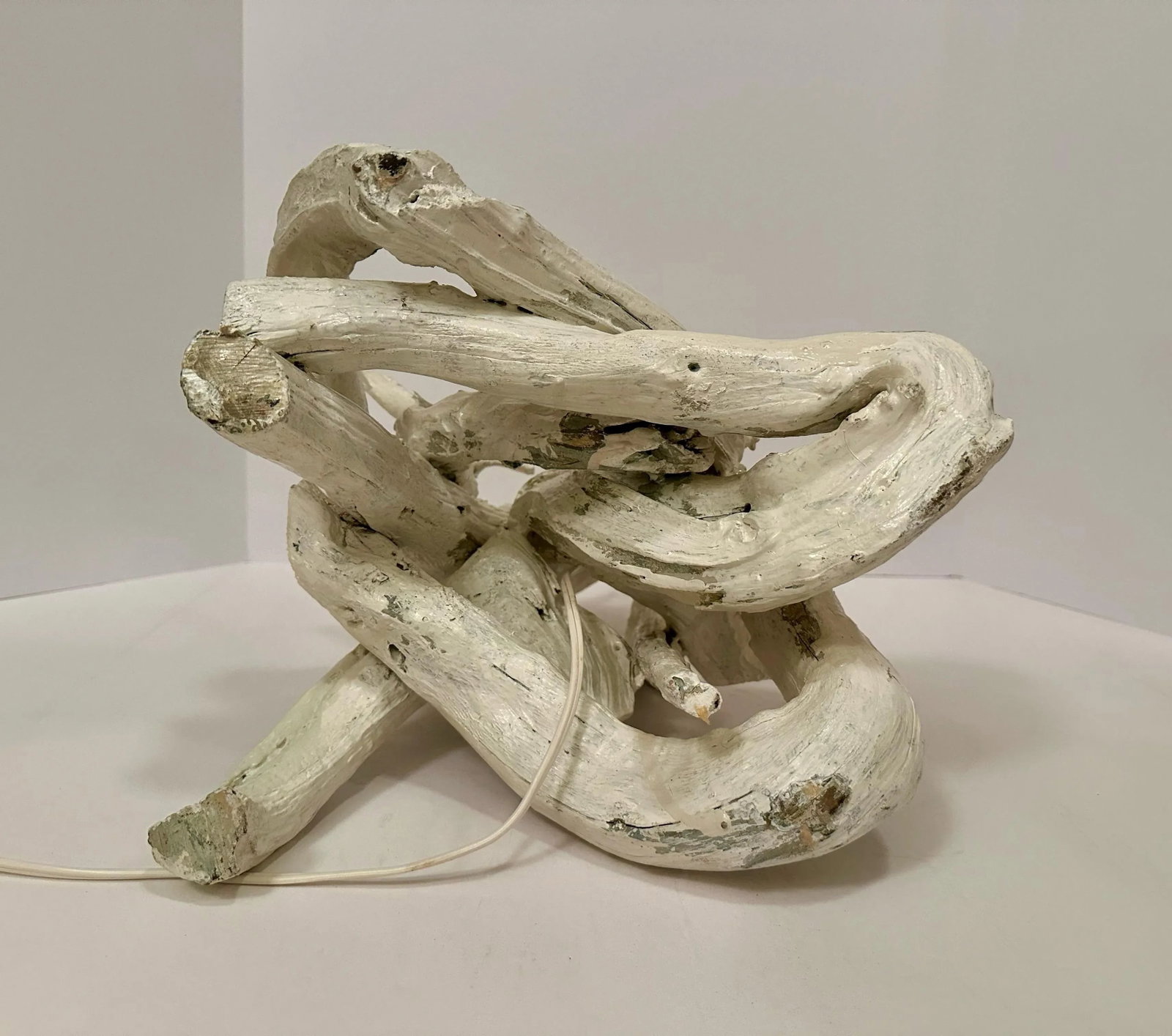 1970s Painted Driftwood Table Lamp, Rewired - 4