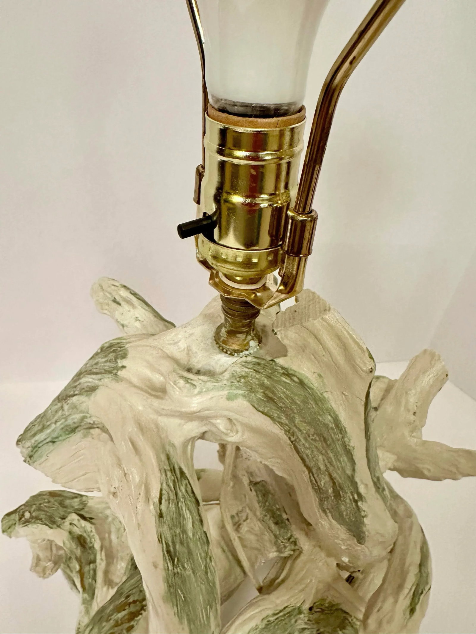 1970s Painted Driftwood Table Lamp, Rewired - 6