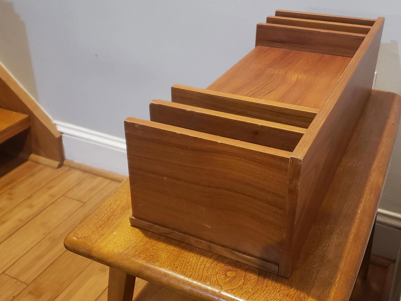 Vintage 1960's Danish Mid-Century Modern Teak Desk Organizer by Georg Petersens for Mobilfabrik - 3