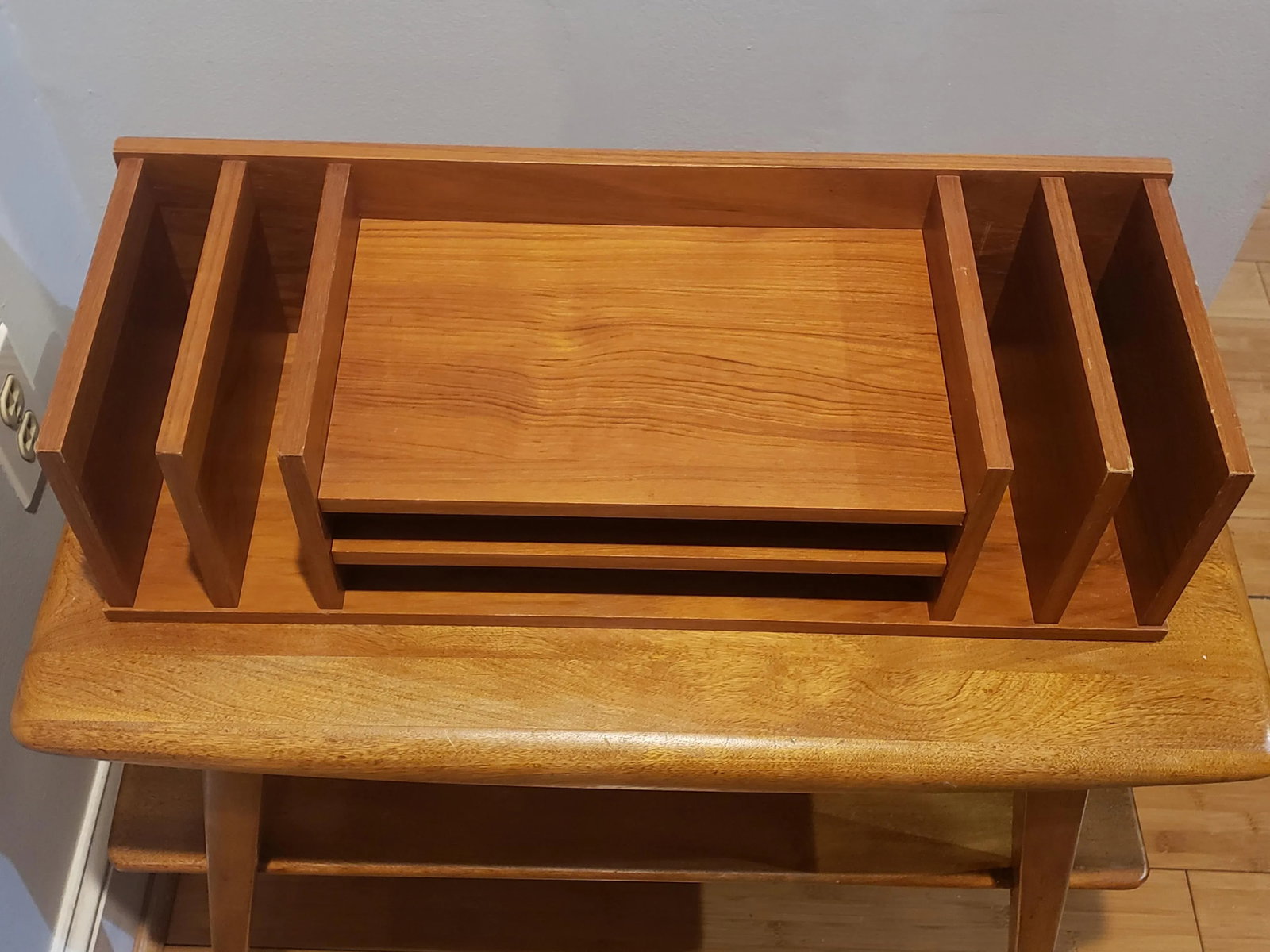 Vintage 1960's Danish Mid-Century Modern Teak Desk Organizer by Georg Petersens for Mobilfabrik - 9