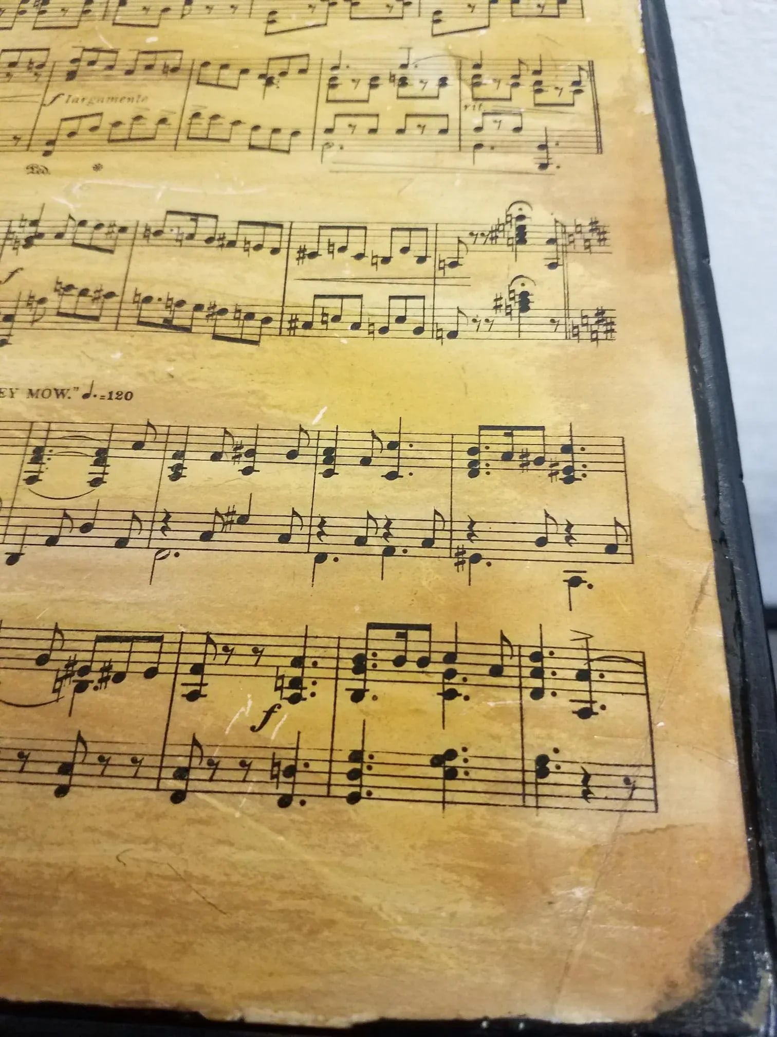 19th Century Country Decoupaged Sheet Music Plant Stand - 4
