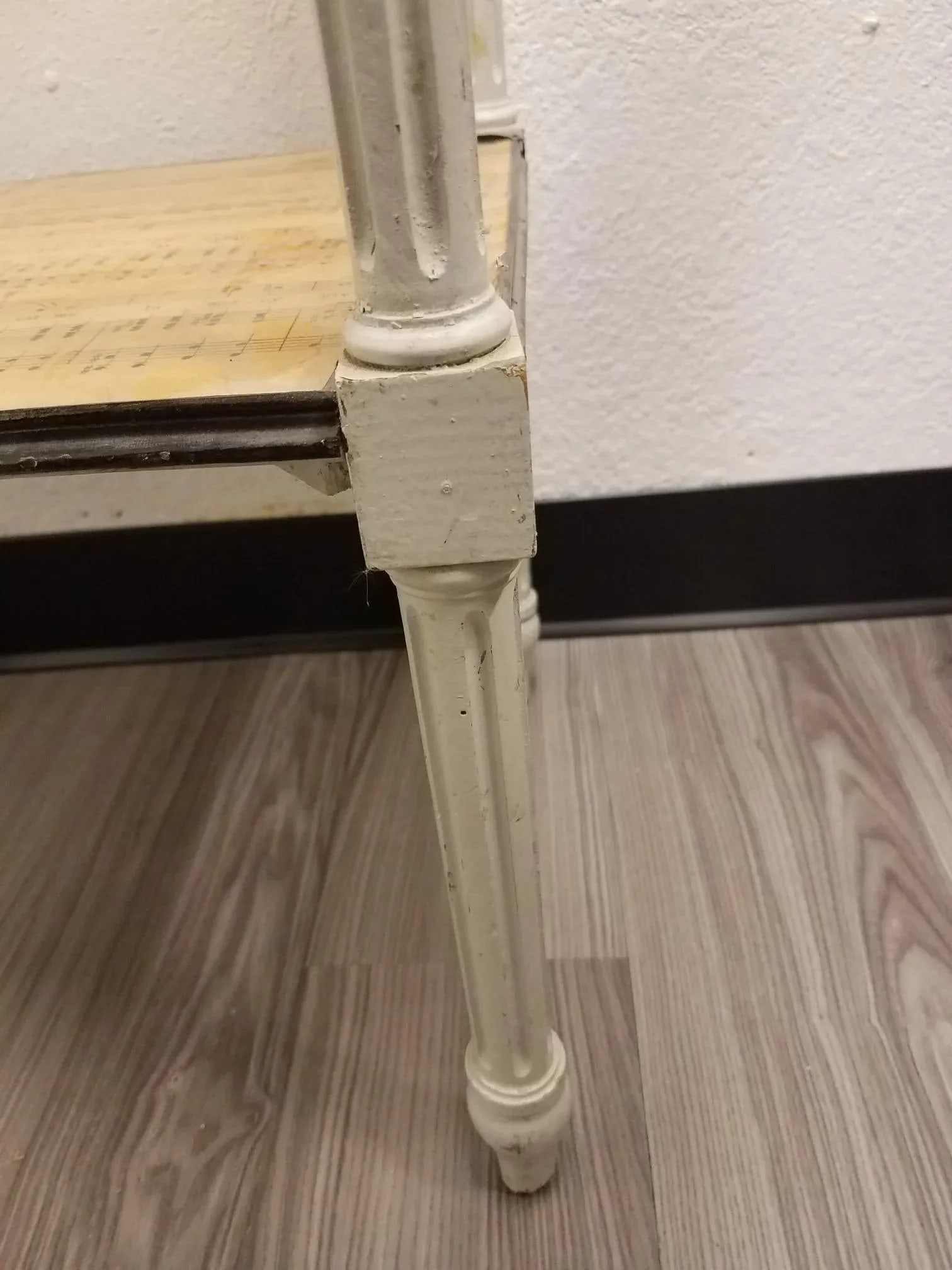 19th Century Country Decoupaged Sheet Music Plant Stand - 7