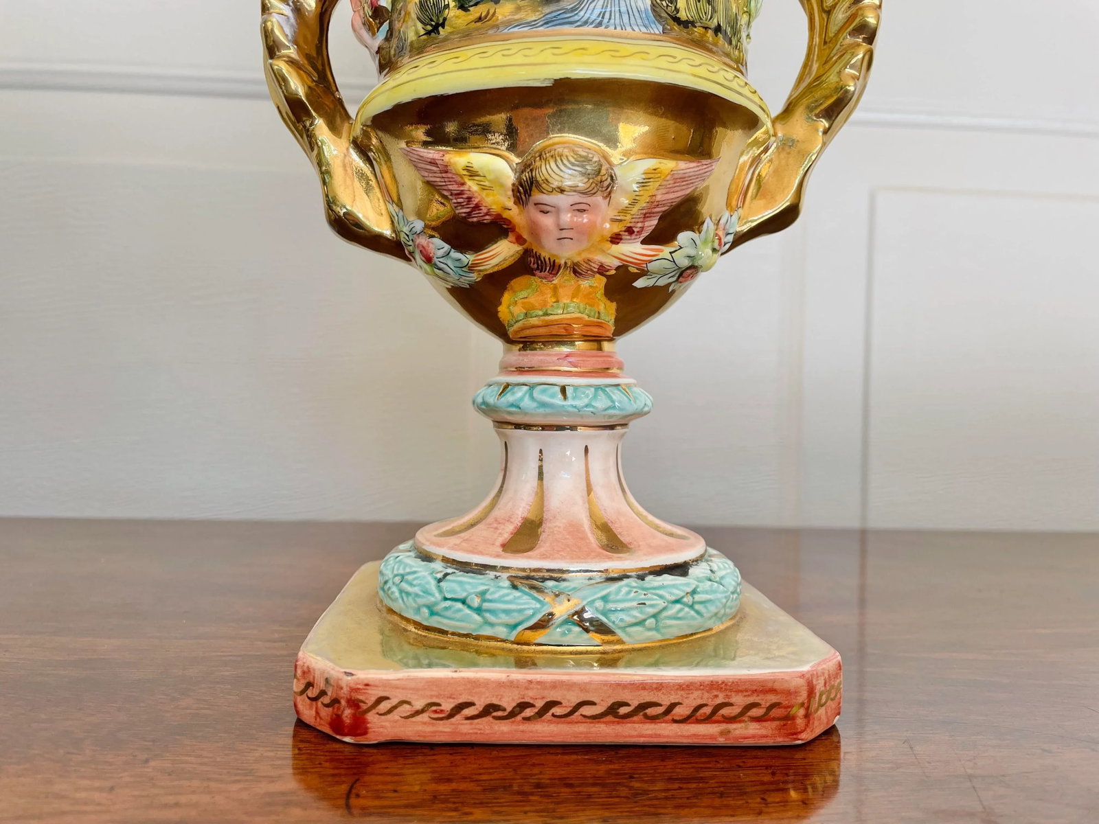Antique Italian Capodimonte Urns, a Pair - 9