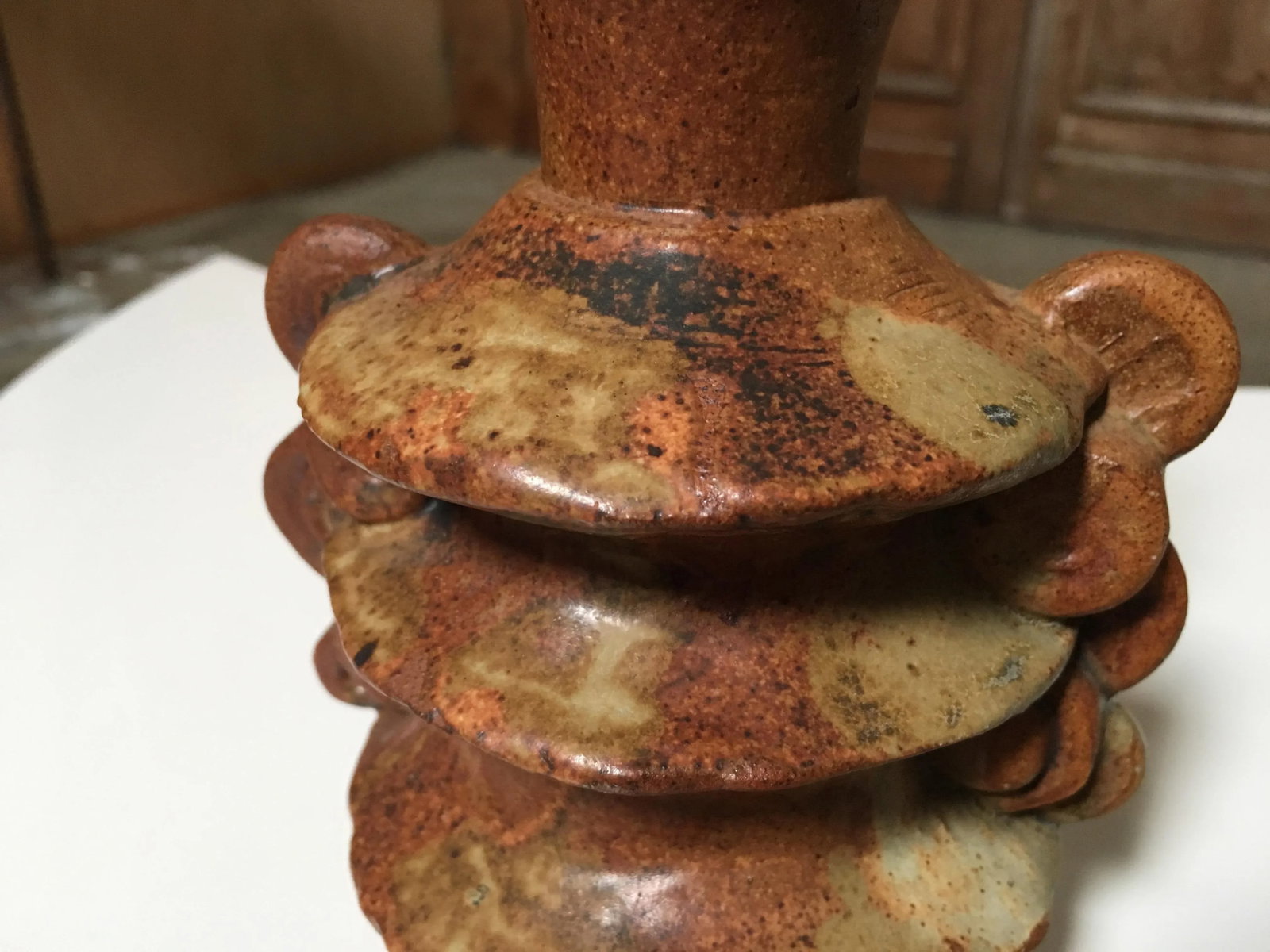 Stoneware Stacked Bottle by Bernard Rooke - 4