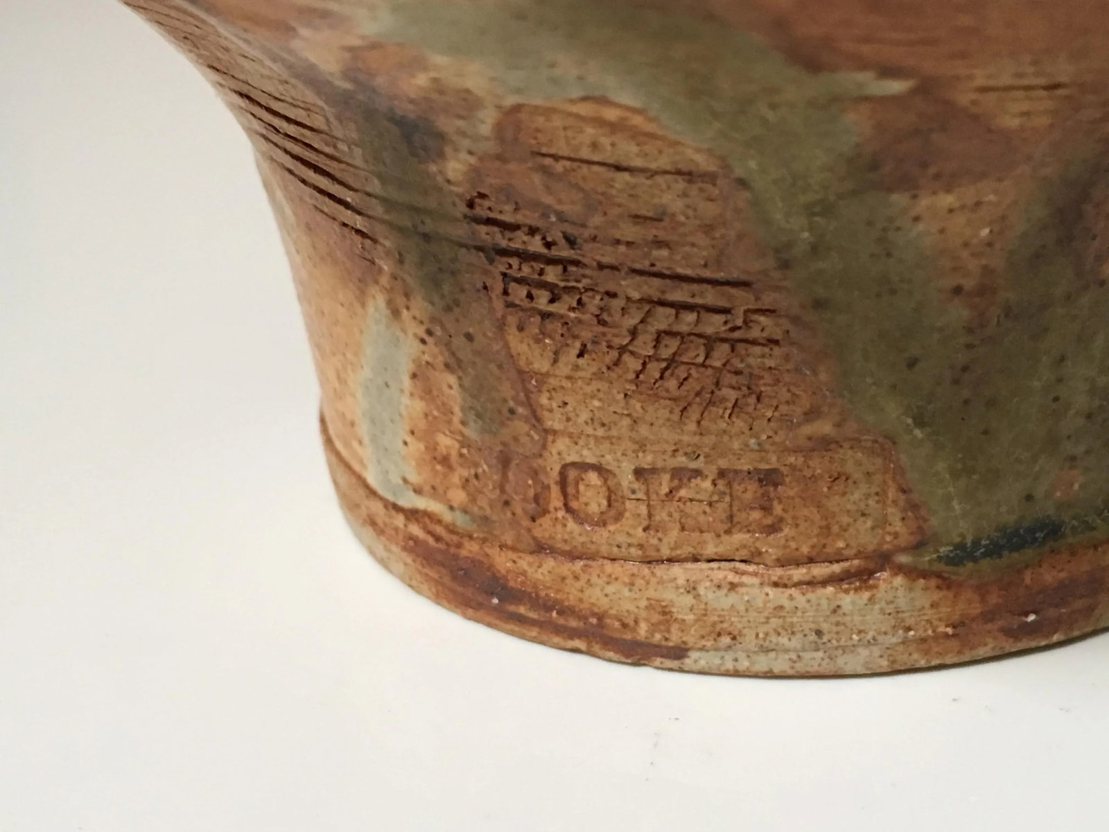 Stoneware Stacked Bottle by Bernard Rooke - 6