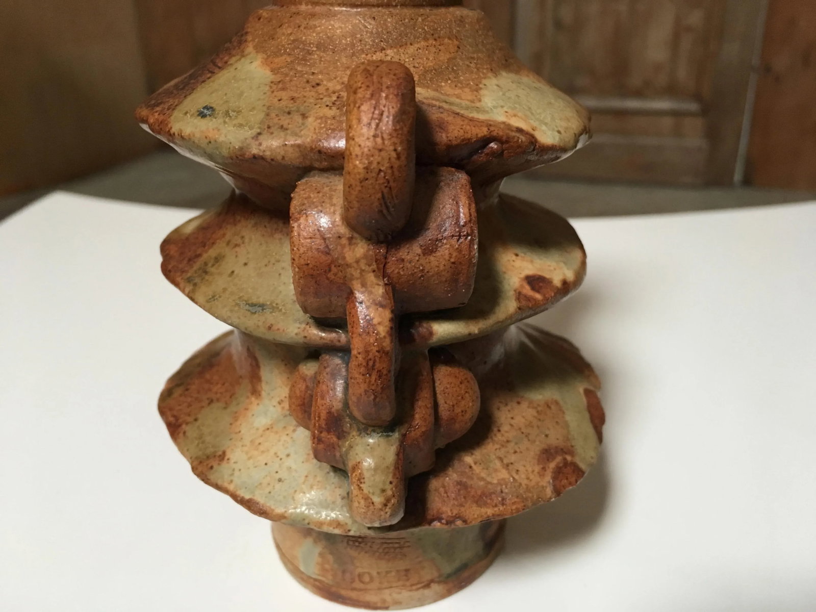 Stoneware Stacked Bottle by Bernard Rooke - 7
