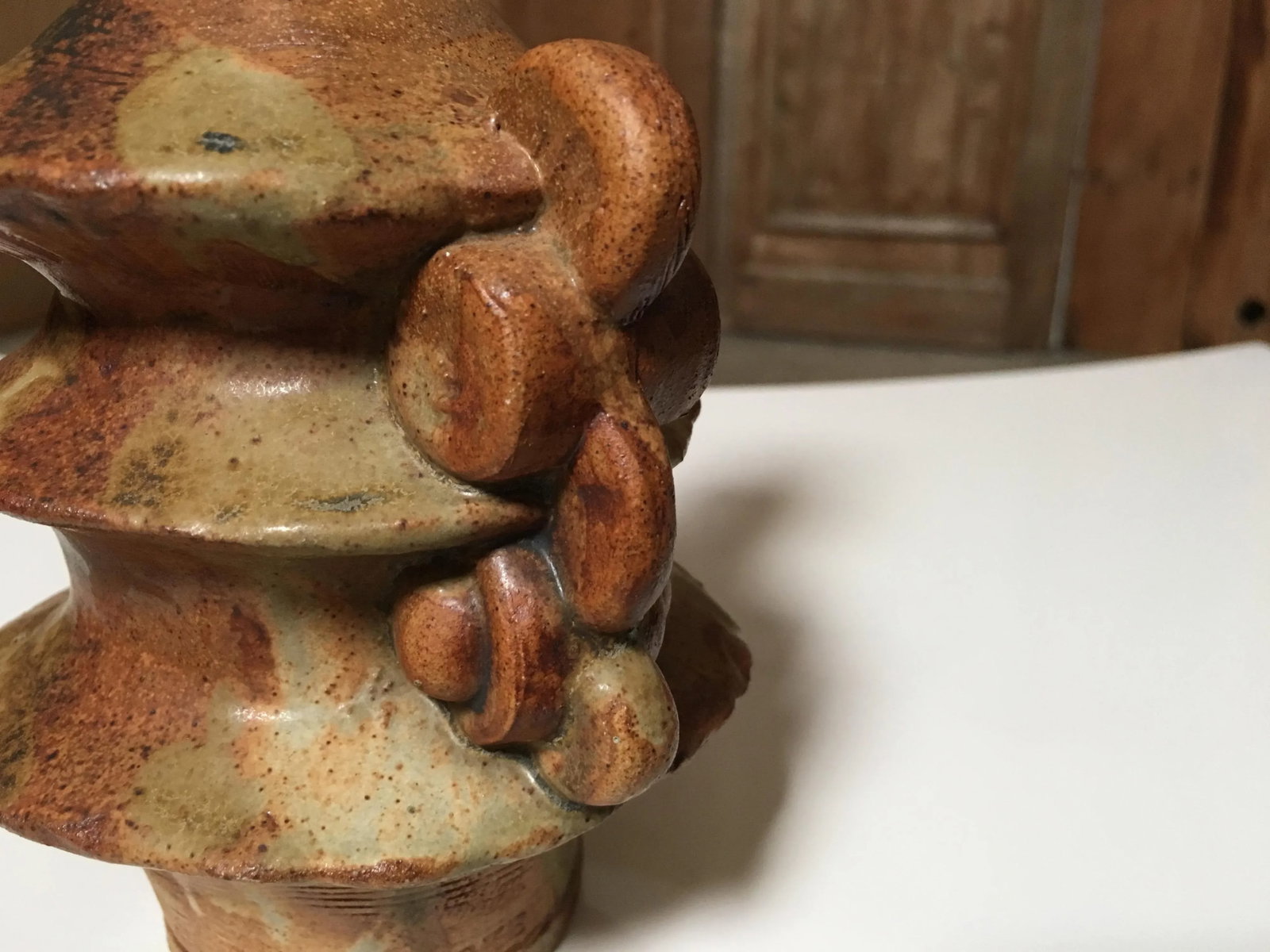 Stoneware Stacked Bottle by Bernard Rooke - 8