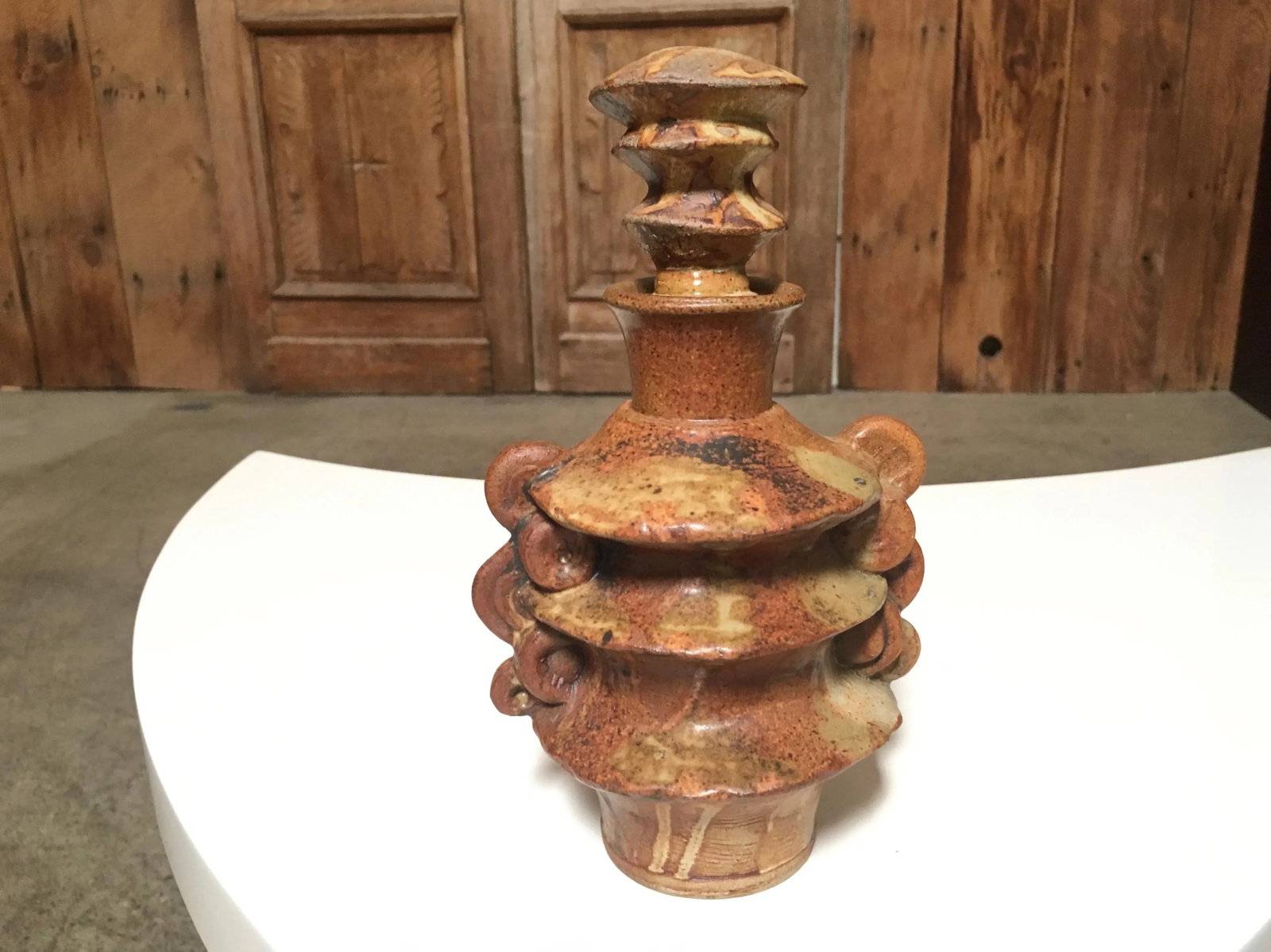 Stoneware Stacked Bottle by Bernard Rooke - 9