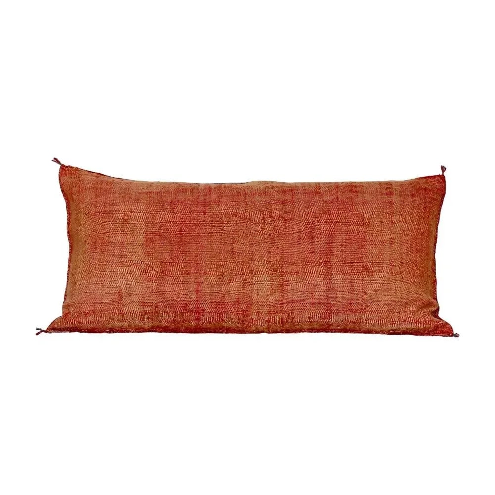 Orange Moroccan Sabra Silk Pillow - 2