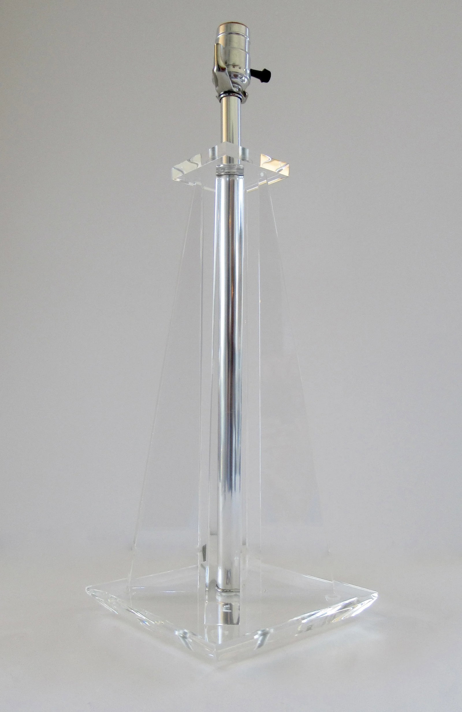 Mid Century Karl Springer Style Lucite Faceted Lamp - 2