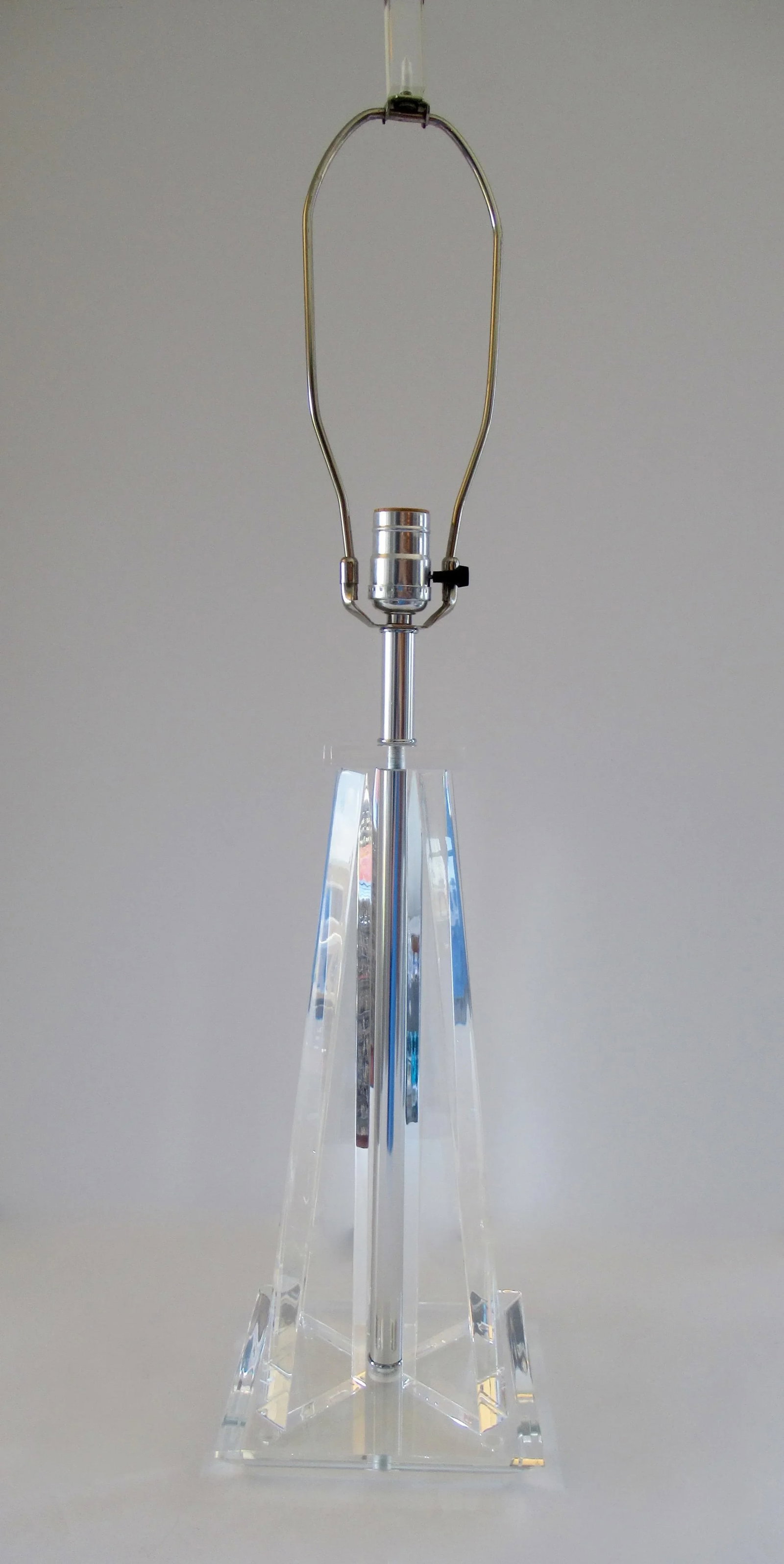 Mid Century Karl Springer Style Lucite Faceted Lamp - 3