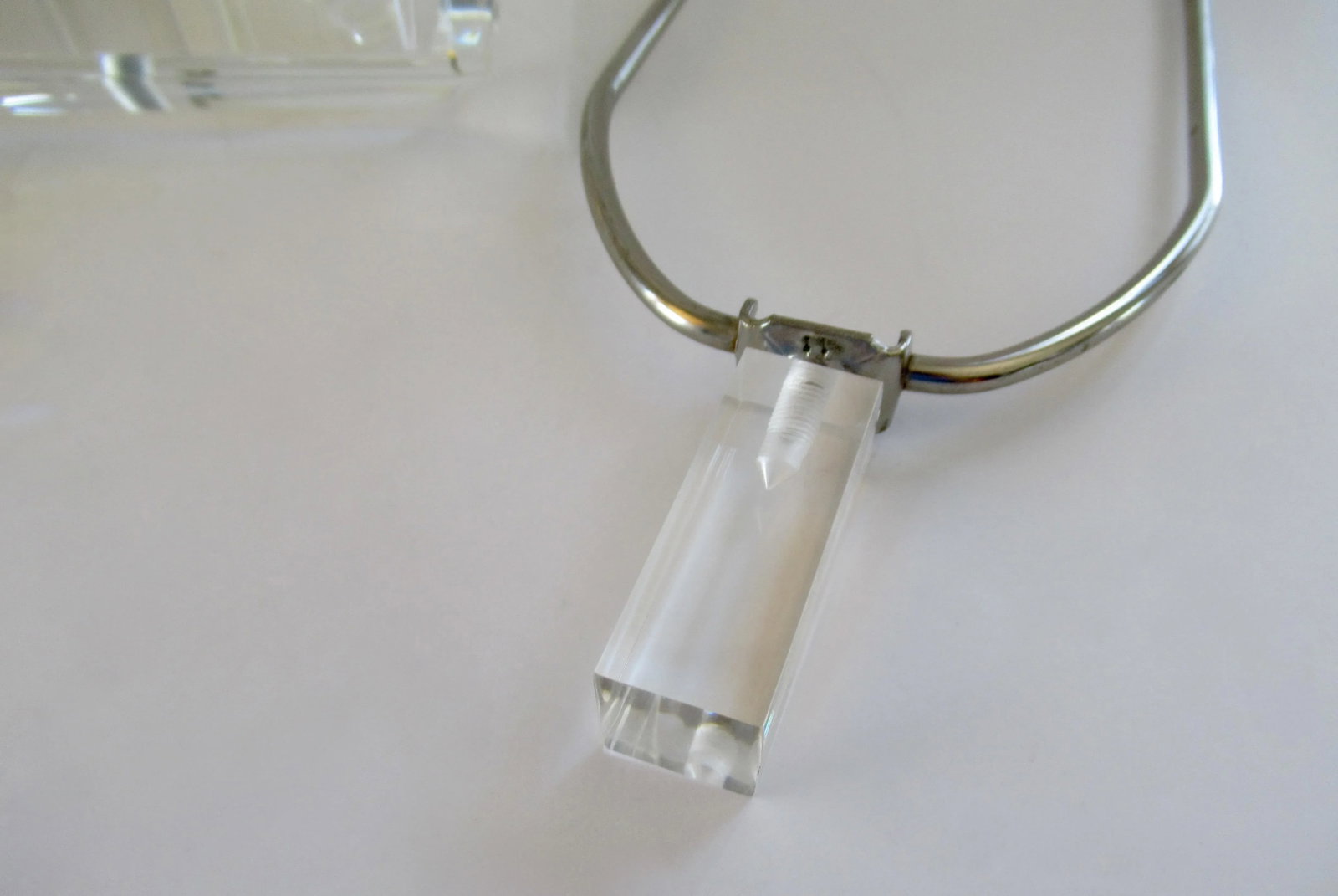 Mid Century Karl Springer Style Lucite Faceted Lamp - 8