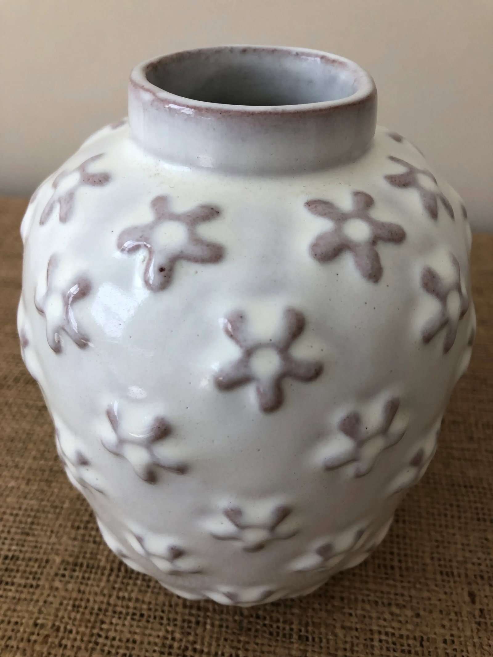 1940s Swedish Midcentury White Ceramic Vase - 3