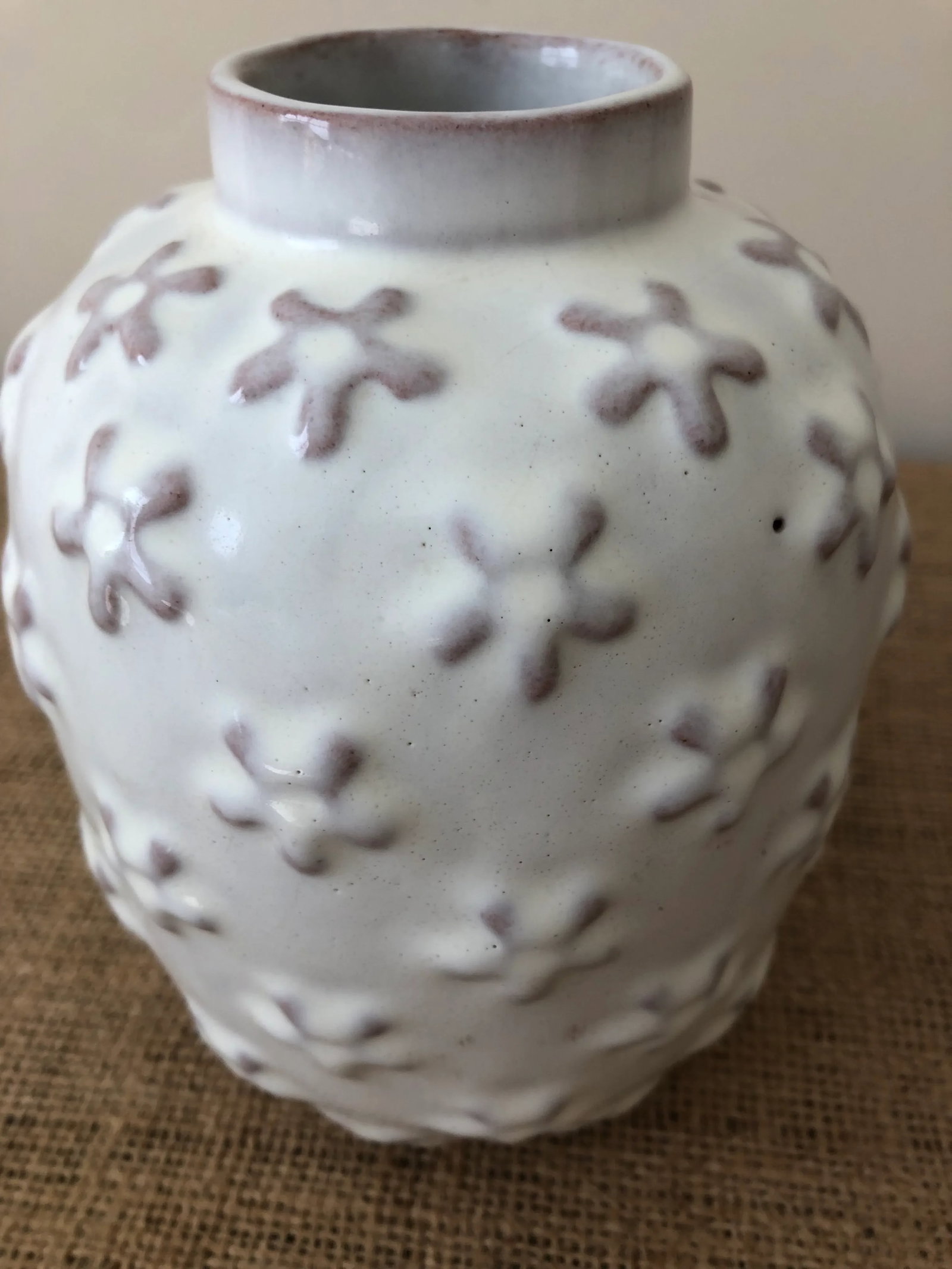 1940s Swedish Midcentury White Ceramic Vase - 4