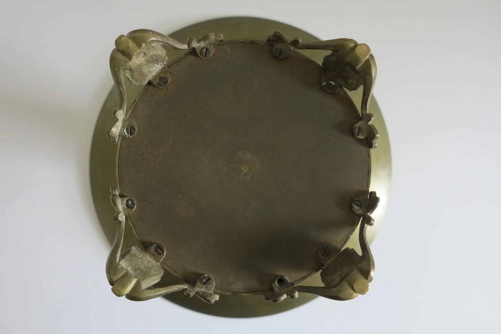 1890 Victorian French Solid Bronze Neoclassical Tazza - 6