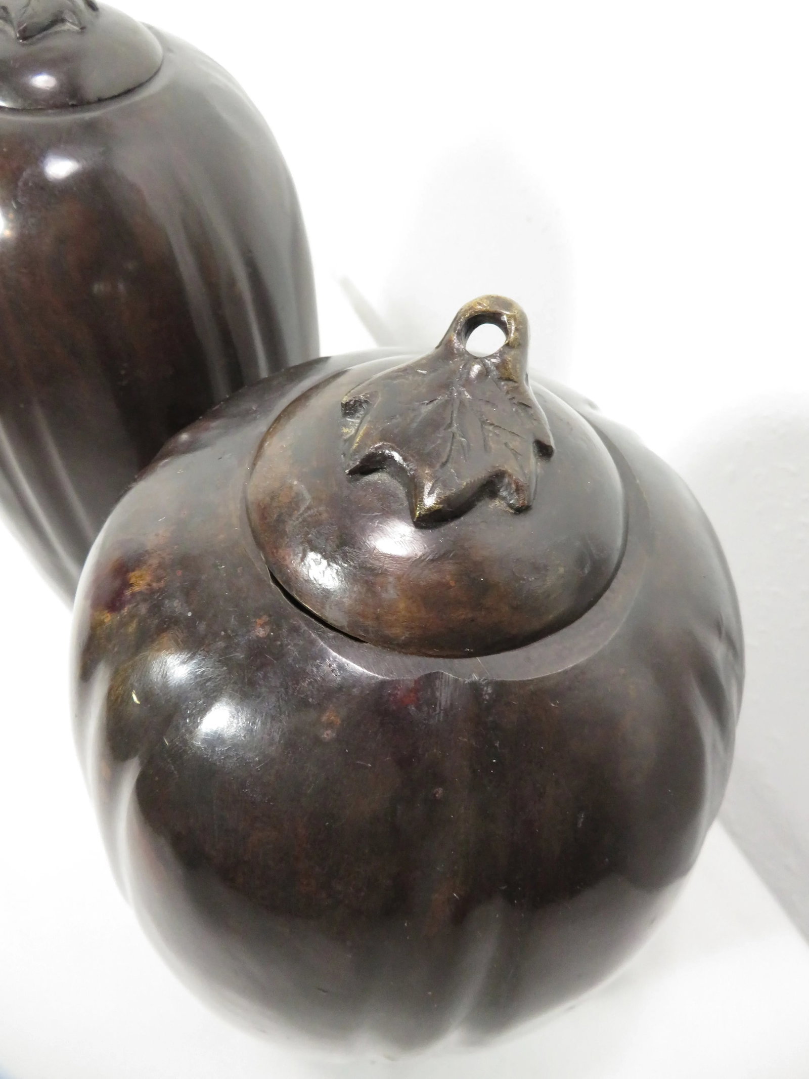 Pair of Large 15" Maitland Smith ~ Solid Bronze Lidded Urn or Vase ~ Asian Art Sculpture - 7