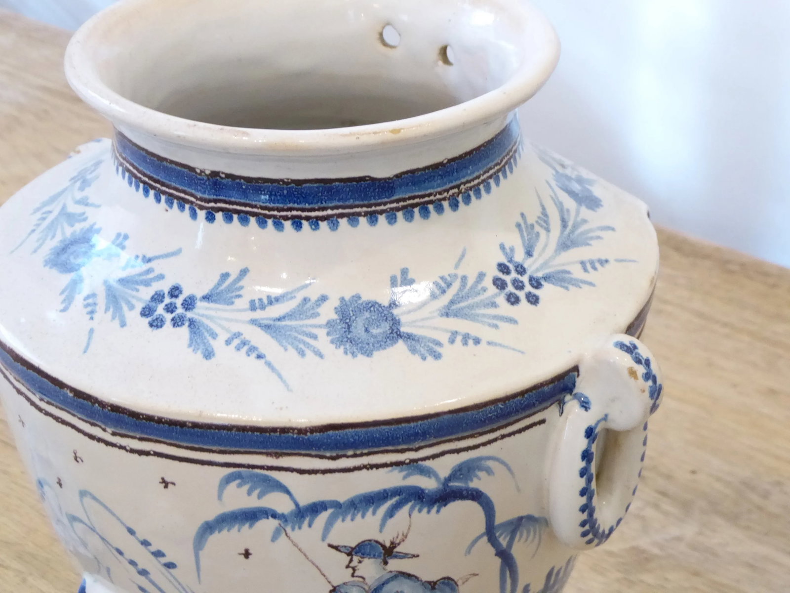Vintage French Faience Vinaigrier Urn - 3