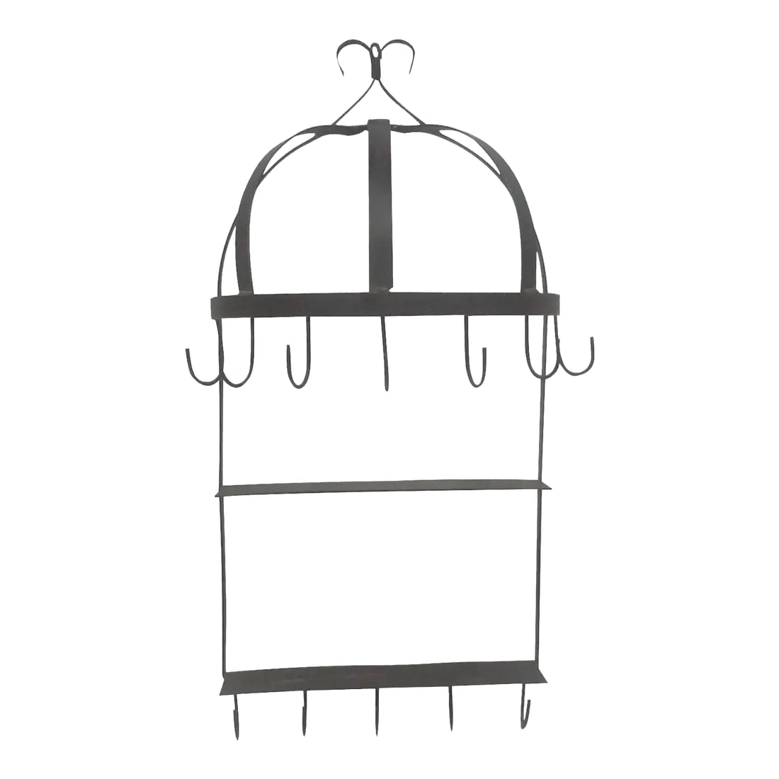 Vintage Farmhouse Black Metal Spice Utensil Rack (1 of 5)