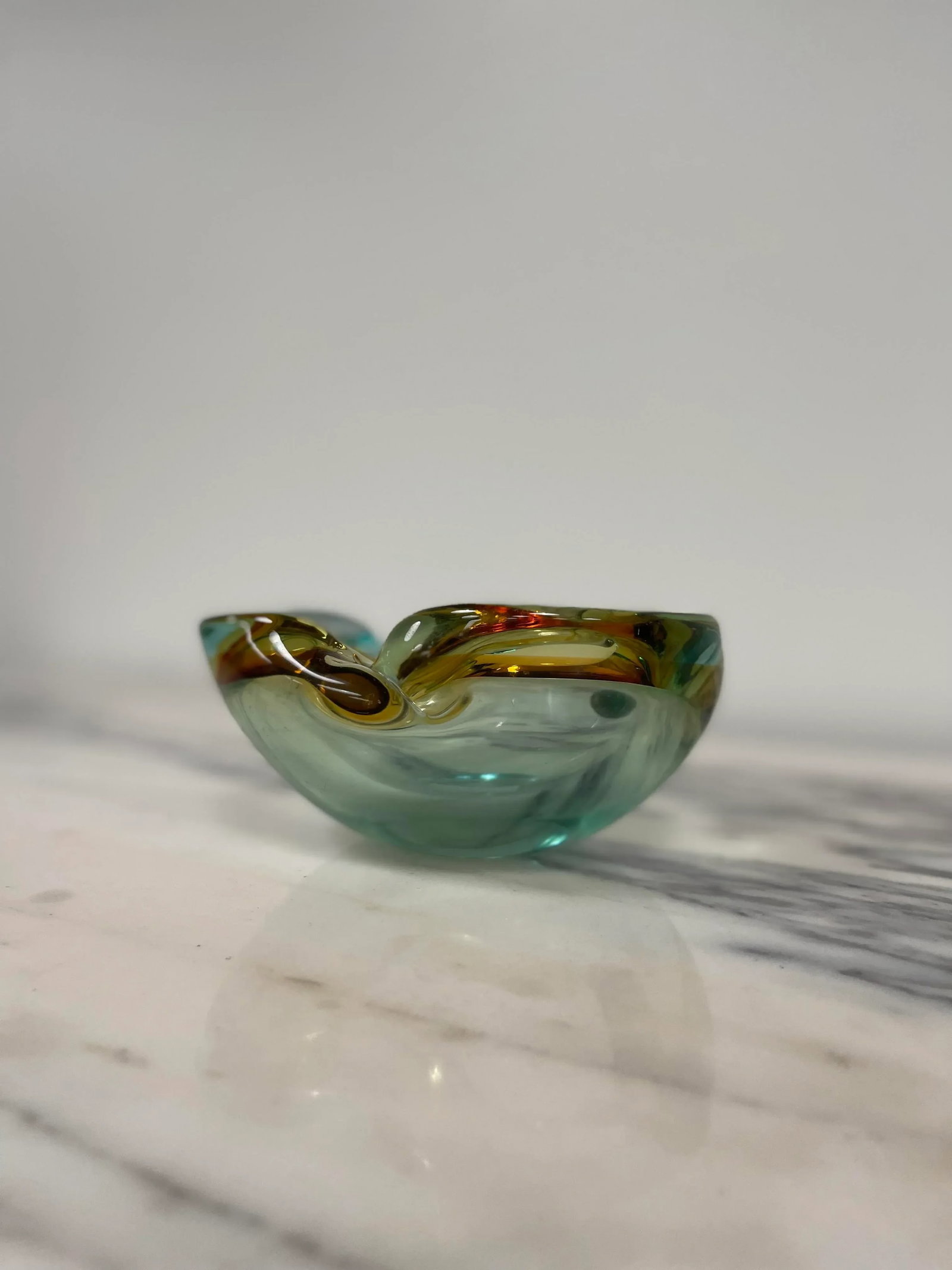 Vintage Murano Styled Glass Sommerso Bowl - 11