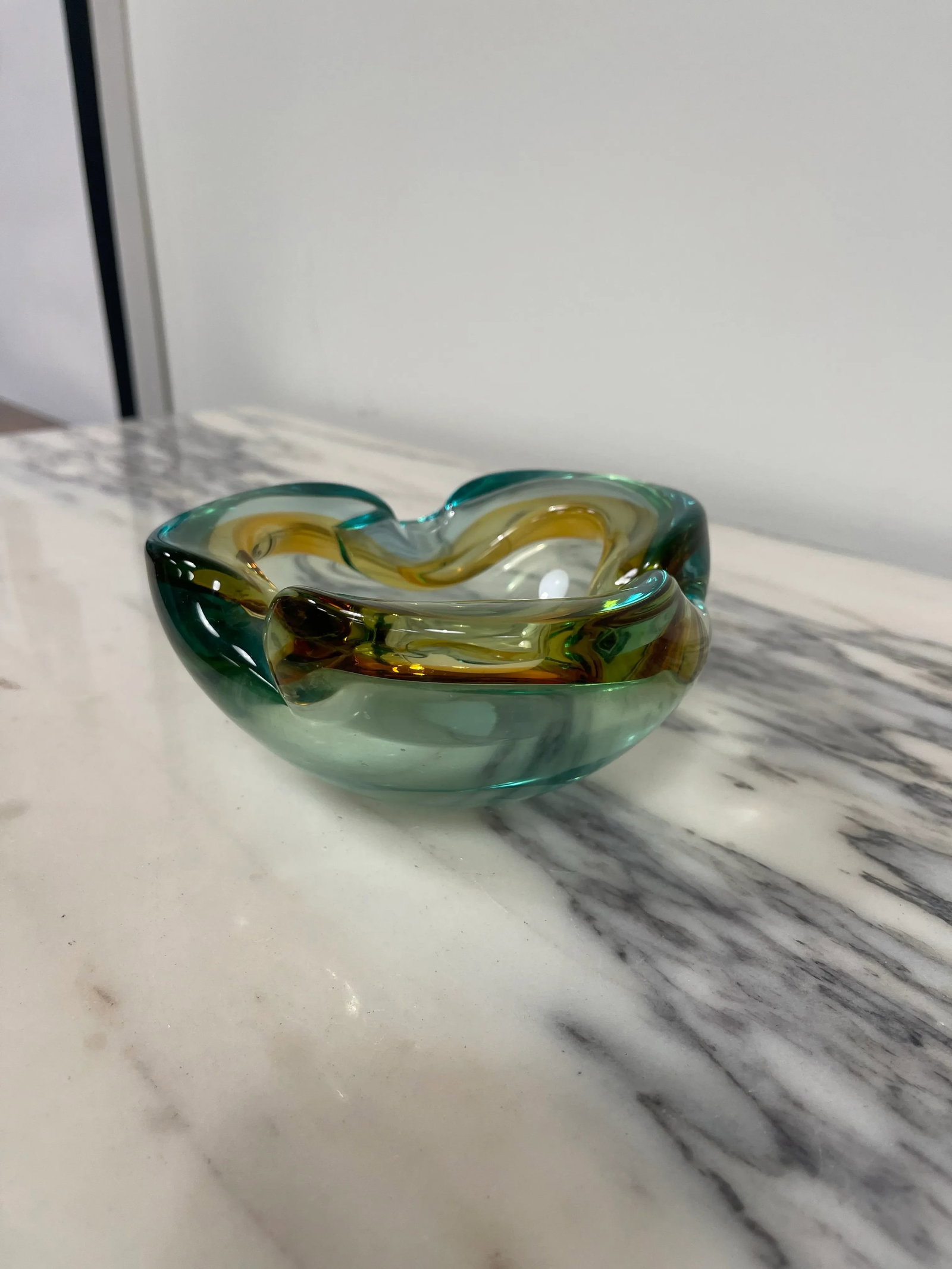 Vintage Murano Styled Glass Sommerso Bowl - 2