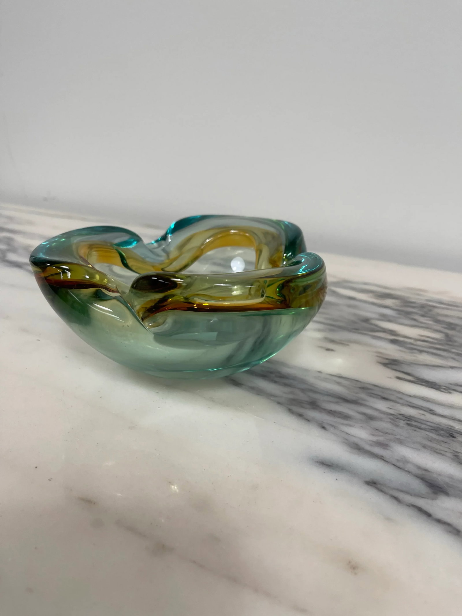 Vintage Murano Styled Glass Sommerso Bowl - 3