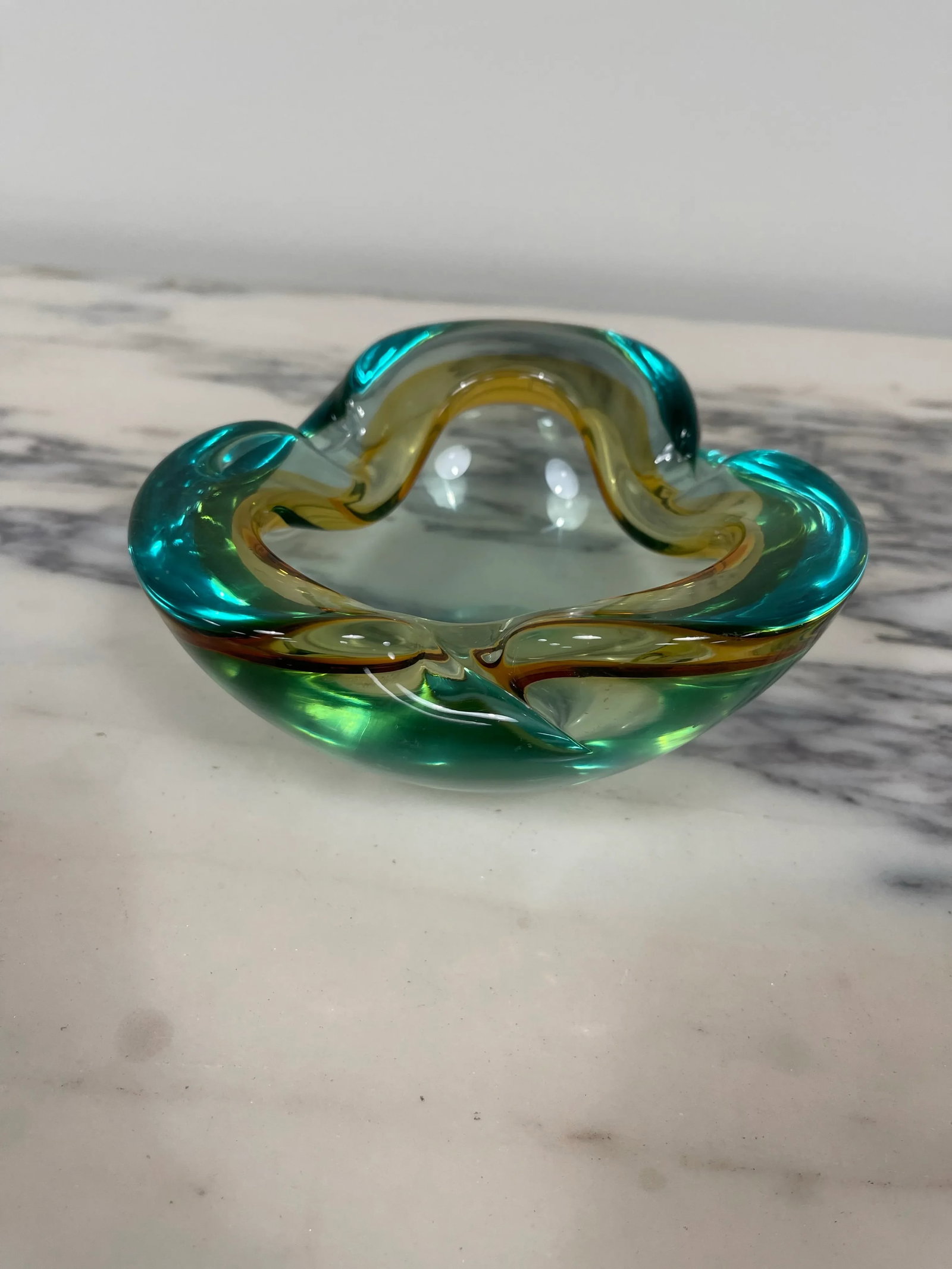 Vintage Murano Styled Glass Sommerso Bowl - 4