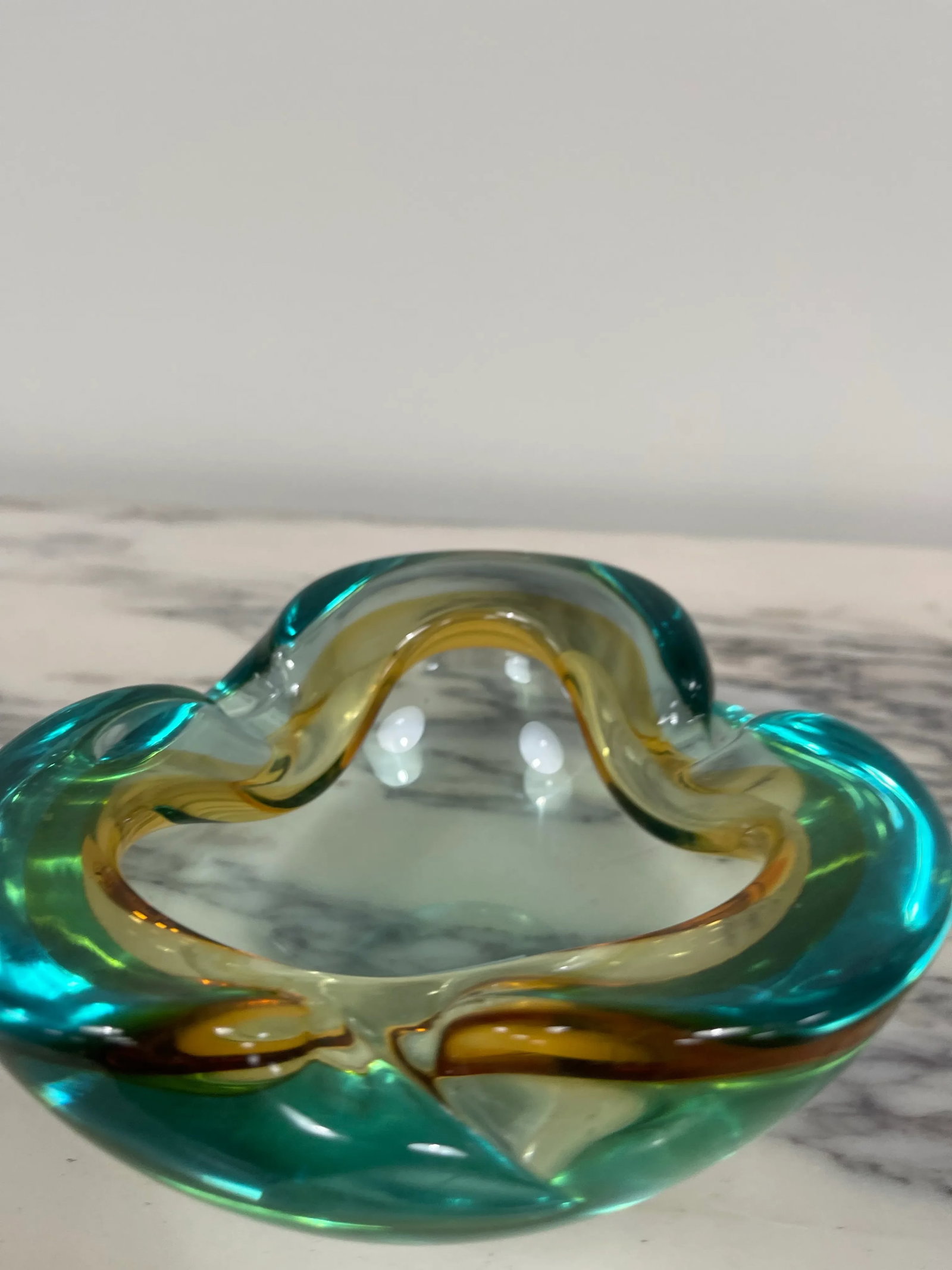 Vintage Murano Styled Glass Sommerso Bowl - 6