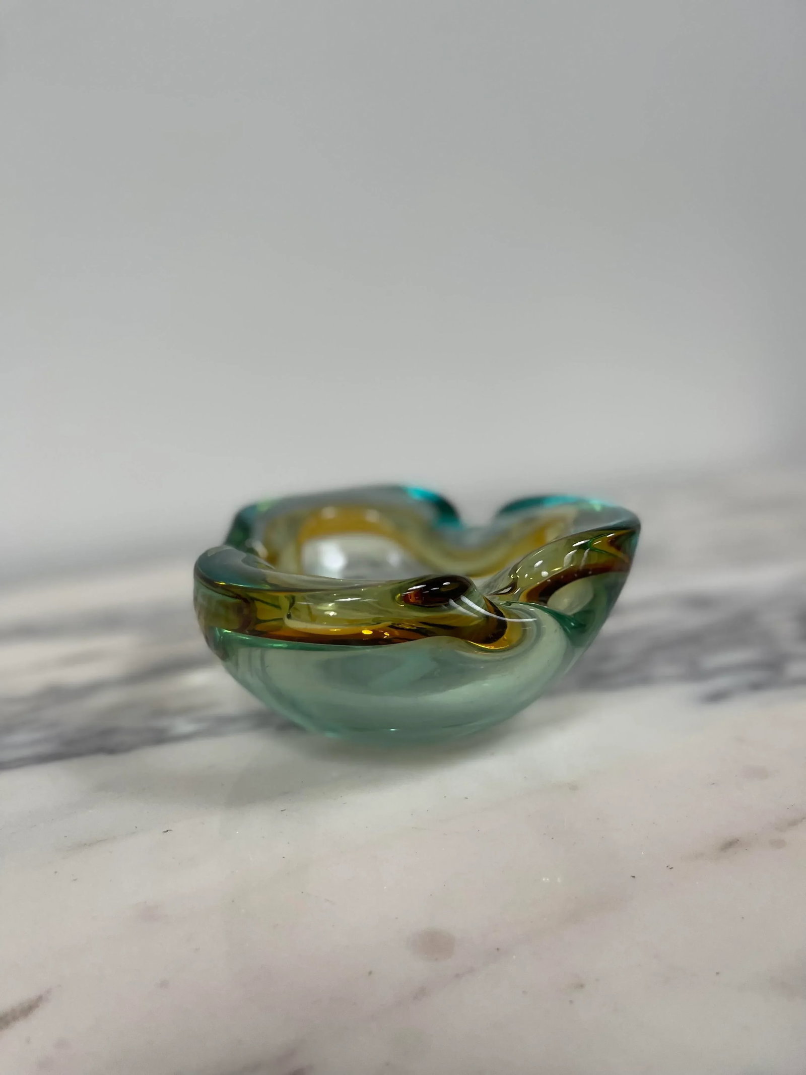 Vintage Murano Styled Glass Sommerso Bowl - 9