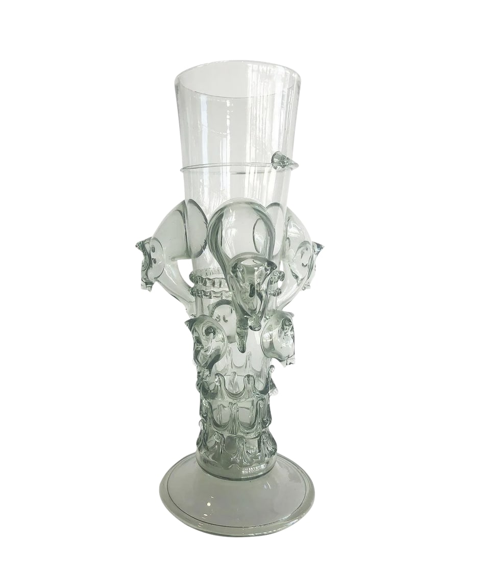 Venetian Glass Beaker Featuring Wild Boar Motif (1 of 6)