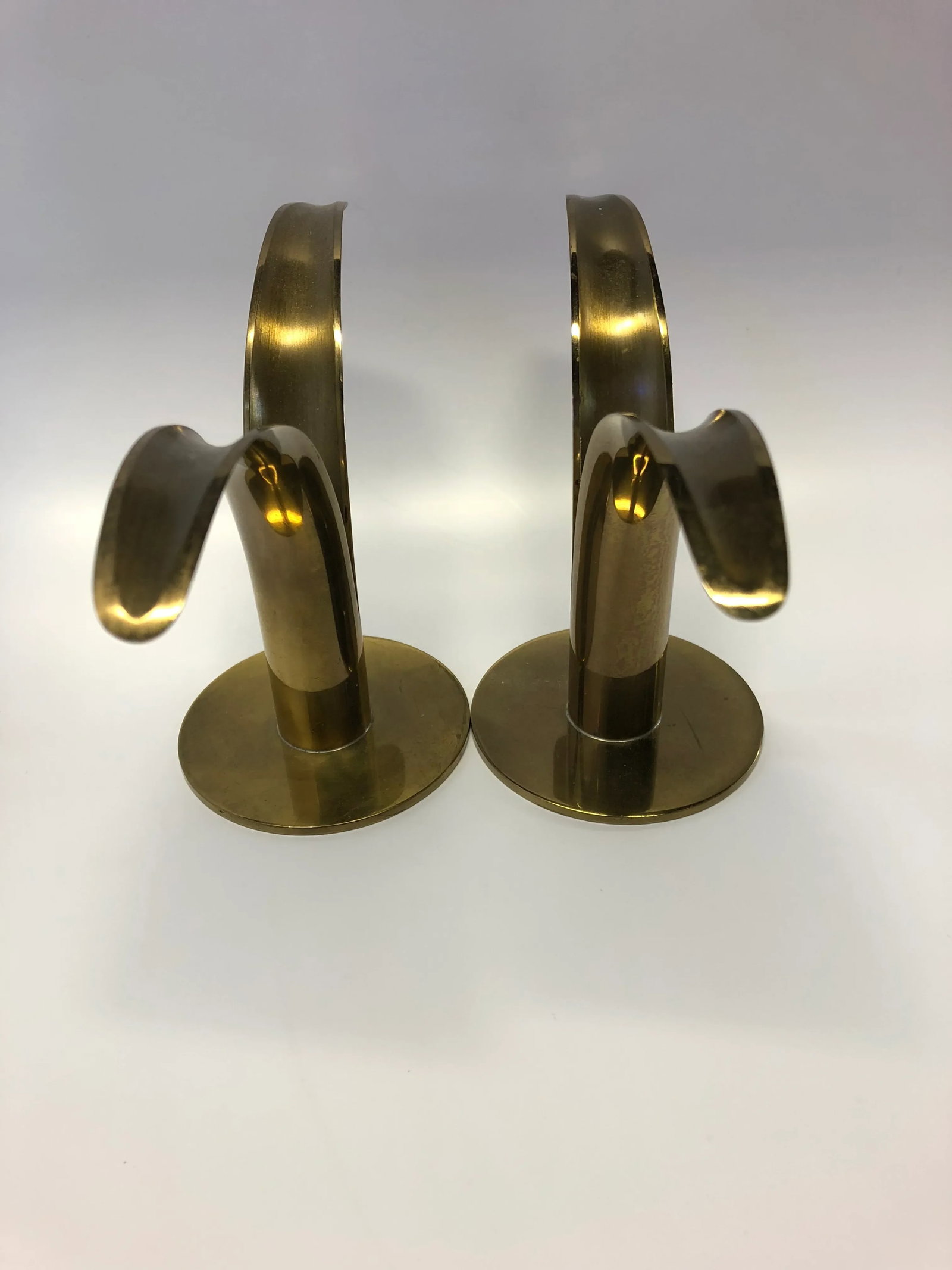 Vintage Swedish Solid Brass Ystad Metal Candle Holders- a Pair - 4