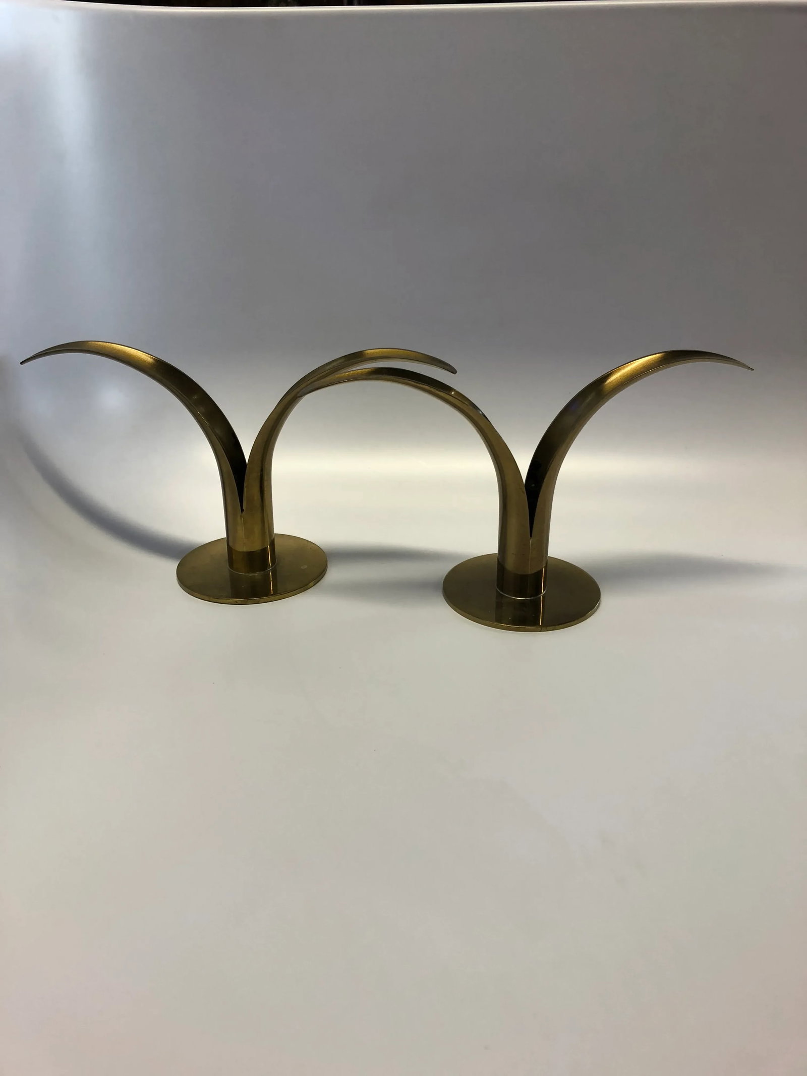 Vintage Swedish Solid Brass Ystad Metal Candle Holders- a Pair - 6