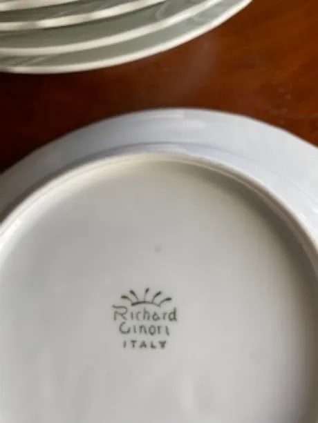 1950s Ginori White Bianco Rim Soup Bowls- Set of 6 - 4
