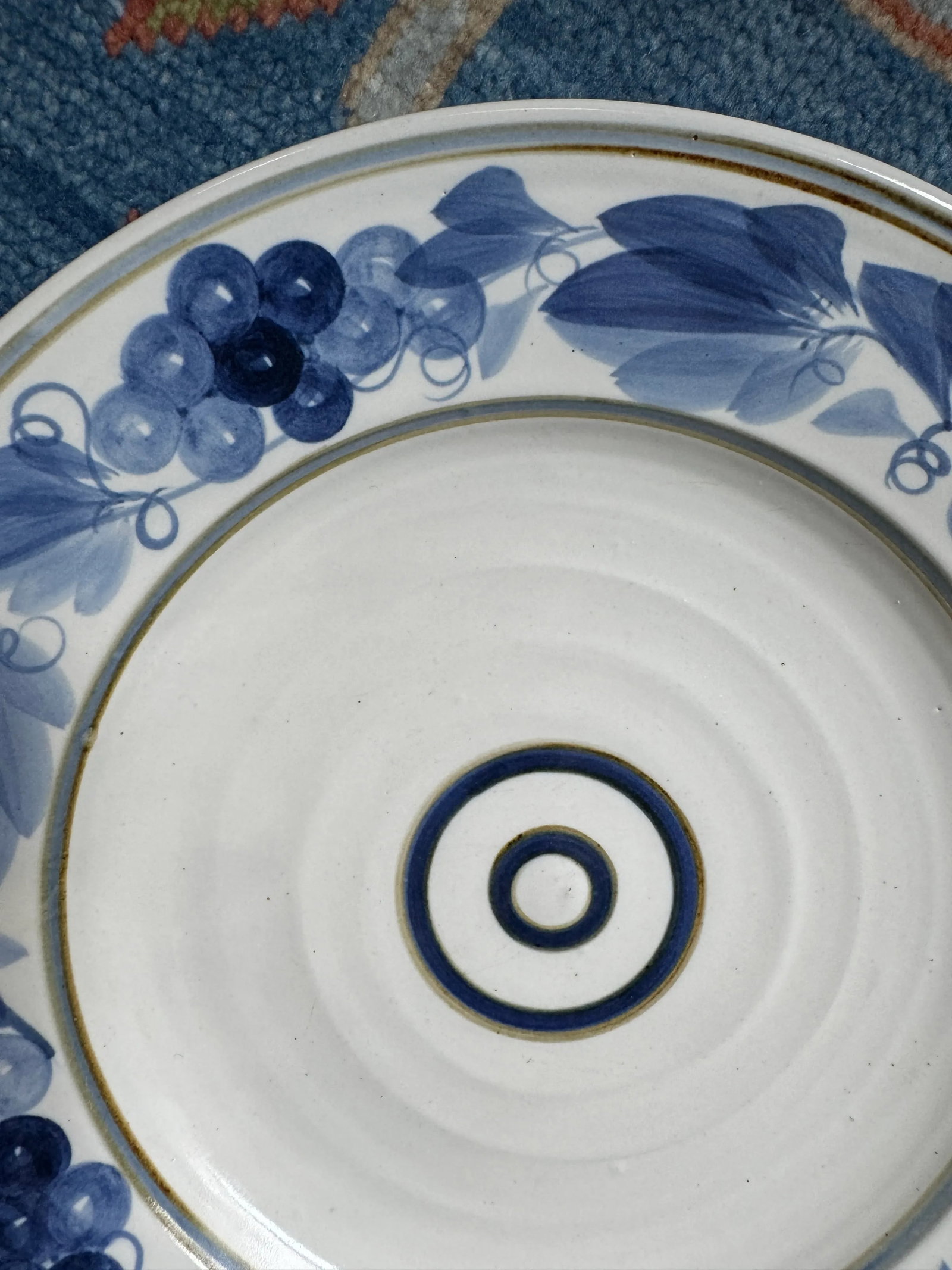 Large Signed Hand-Thrown Salt Glaze Platter - 3