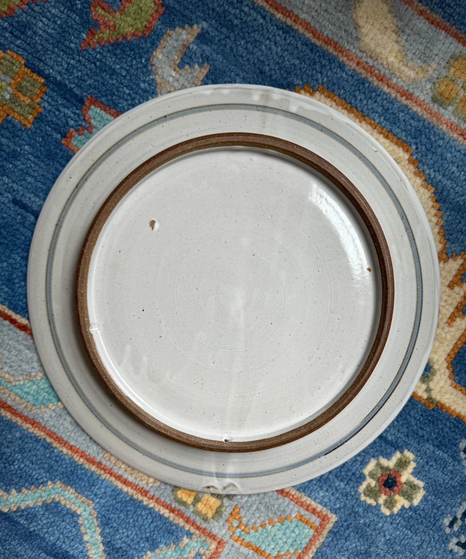 Large Signed Hand-Thrown Salt Glaze Platter - 6
