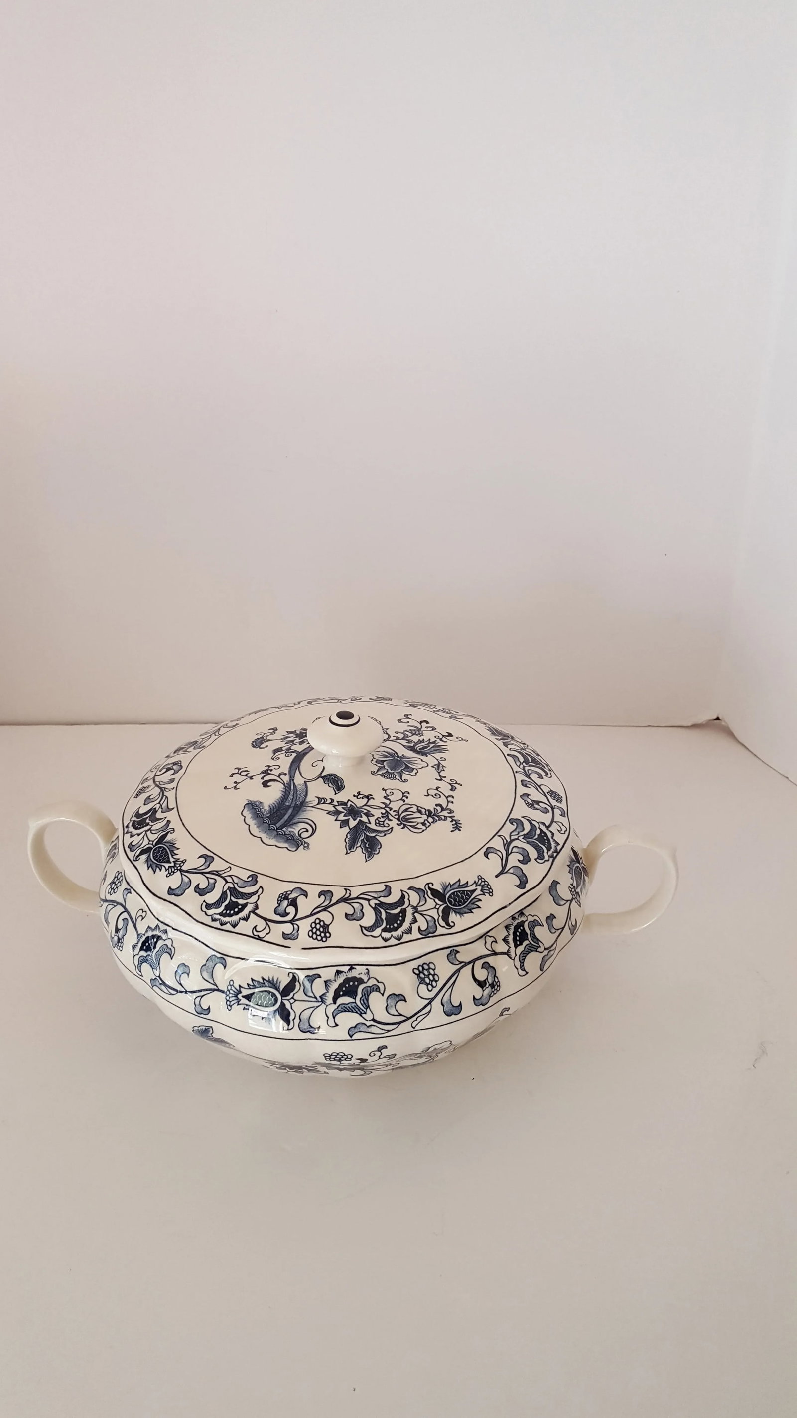 Vintage Nikko Japan Double Phoenix Ming Tree Blue Pattern Six Piece Set - 2