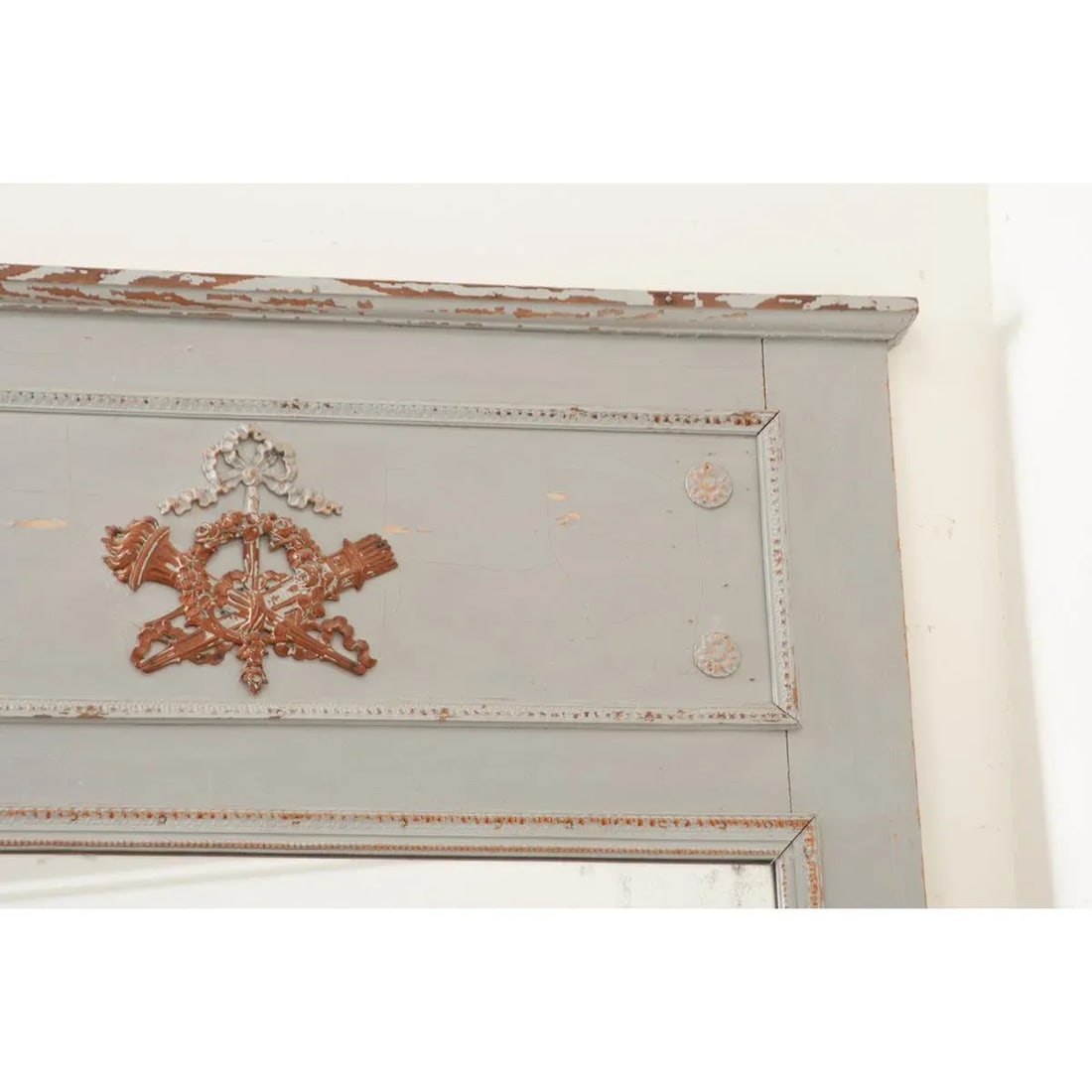French 19th Century Painted Trumeau With Original Mirror Glass - 5