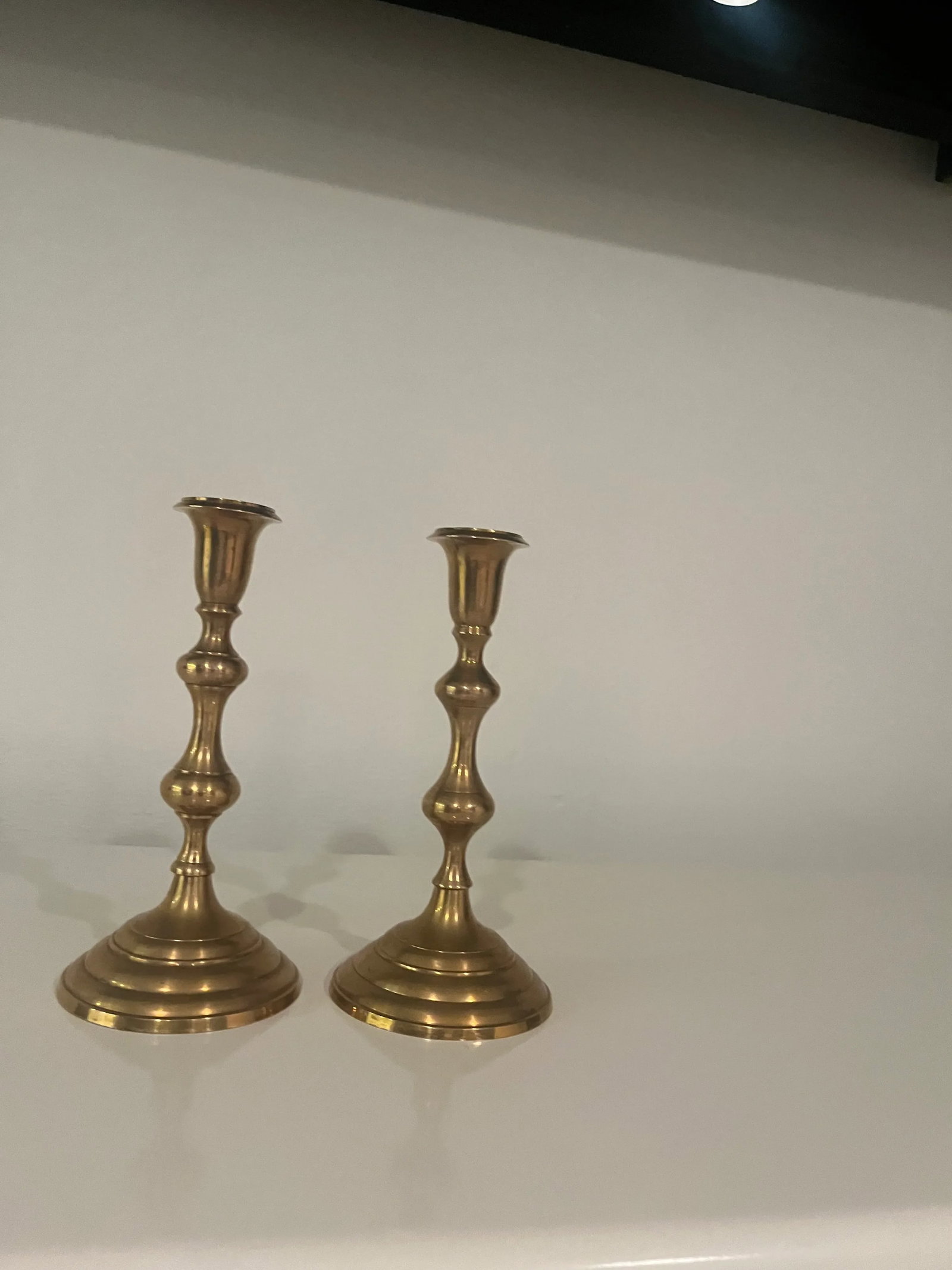 Vintage Brass Candlesticks- a Pair - 4