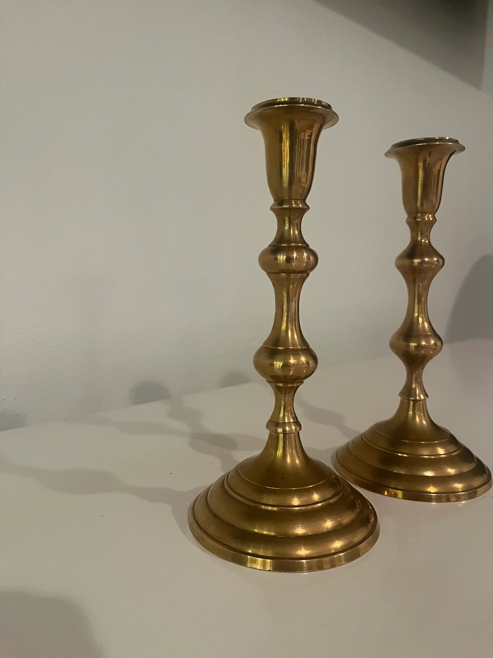 Vintage Brass Candlesticks- a Pair - 5