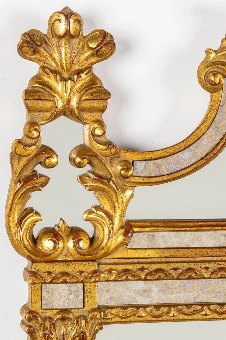 Large Late 20th Century Louis XVI Style Gilt Framed Mirror by Deknudt - 6