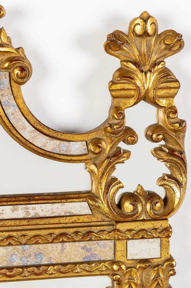 Large Late 20th Century Louis XVI Style Gilt Framed Mirror by Deknudt - 8