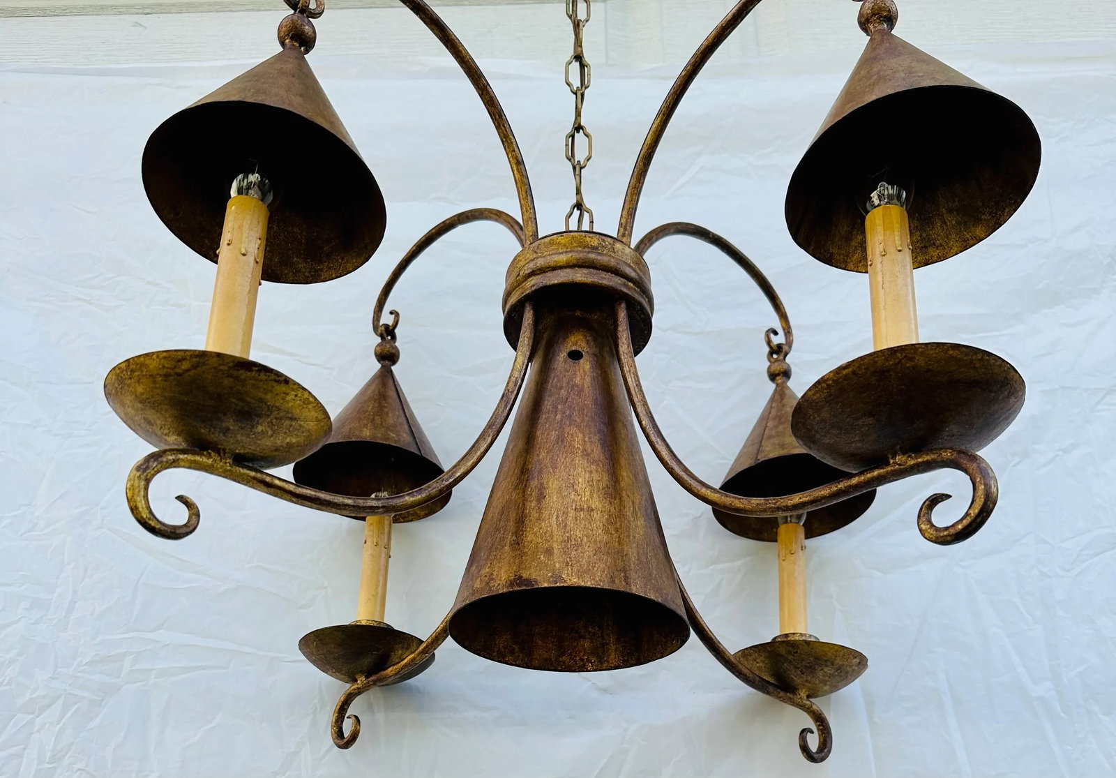 Vintage Tudor Swag Chandelier - 2