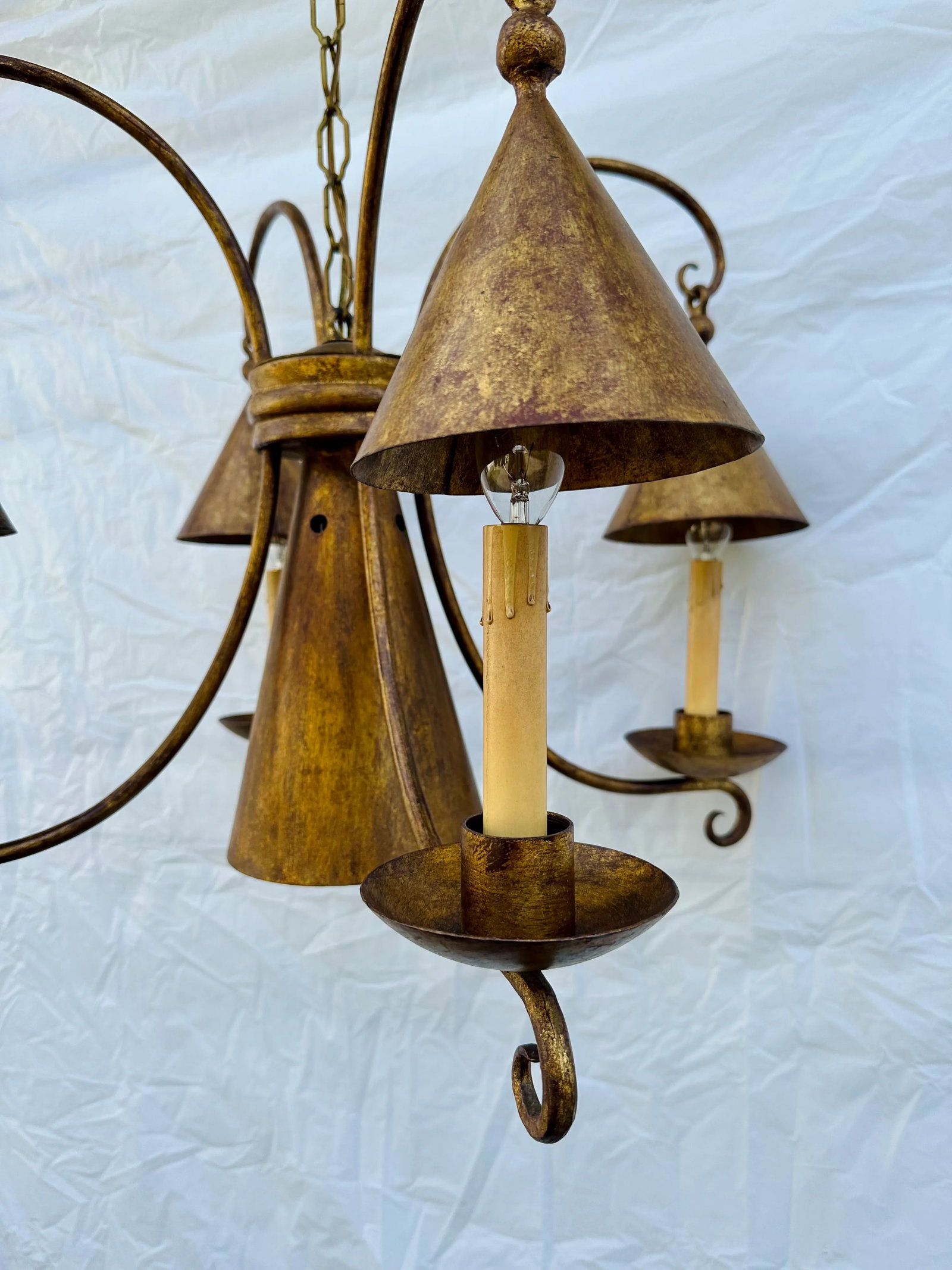 Vintage Tudor Swag Chandelier - 3