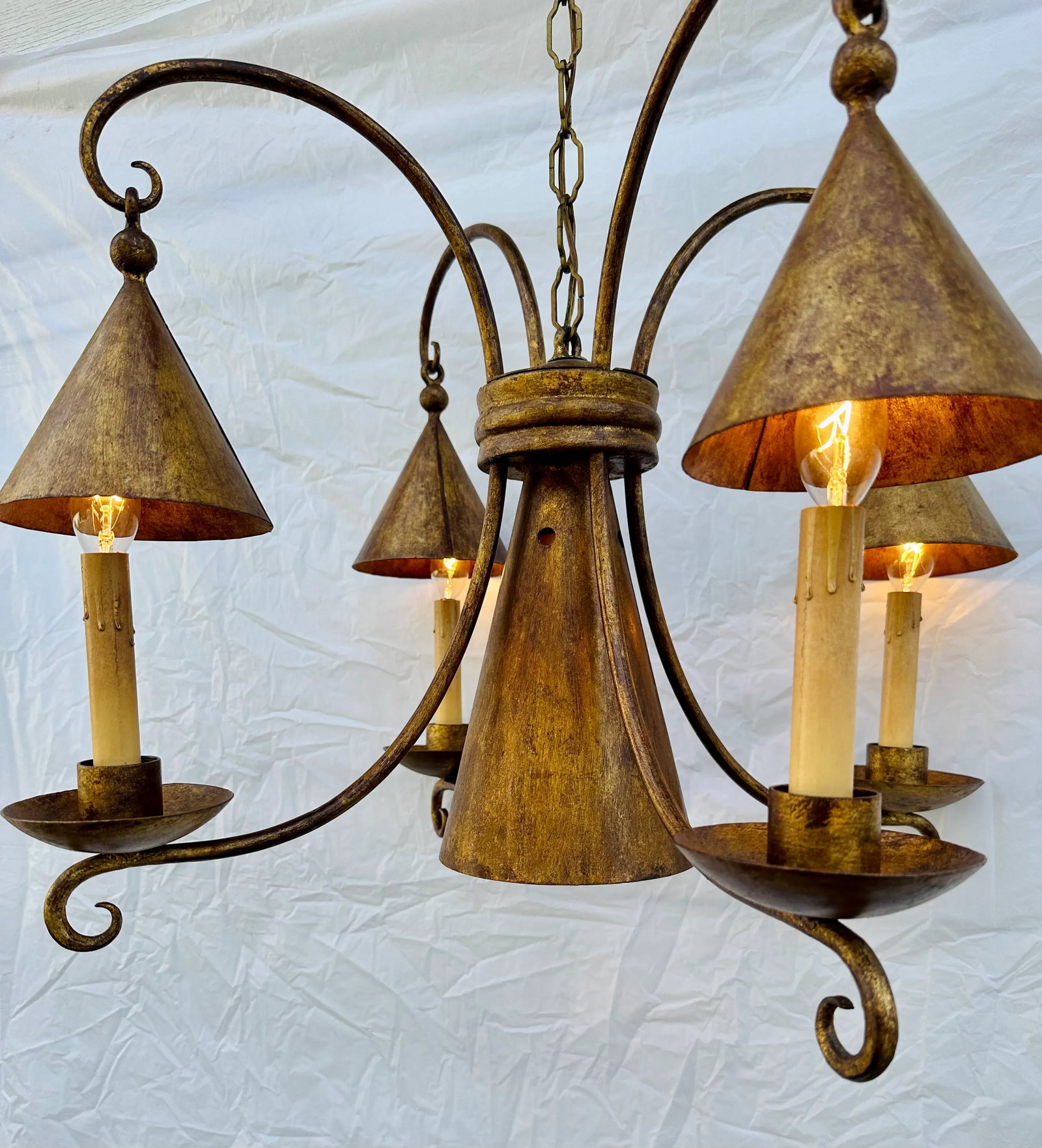 Vintage Tudor Swag Chandelier - 4