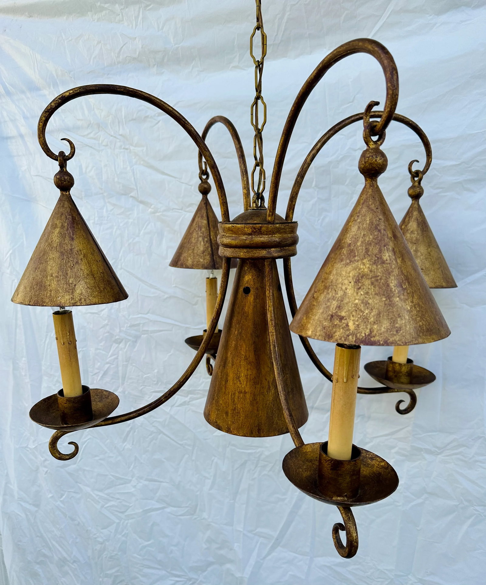 Vintage Tudor Swag Chandelier - 5