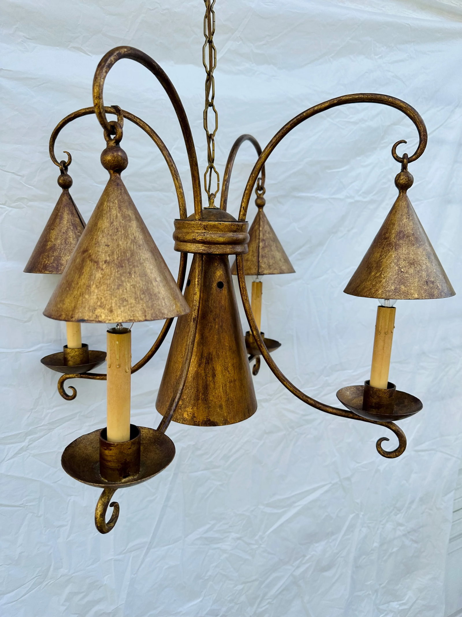 Vintage Tudor Swag Chandelier - 7
