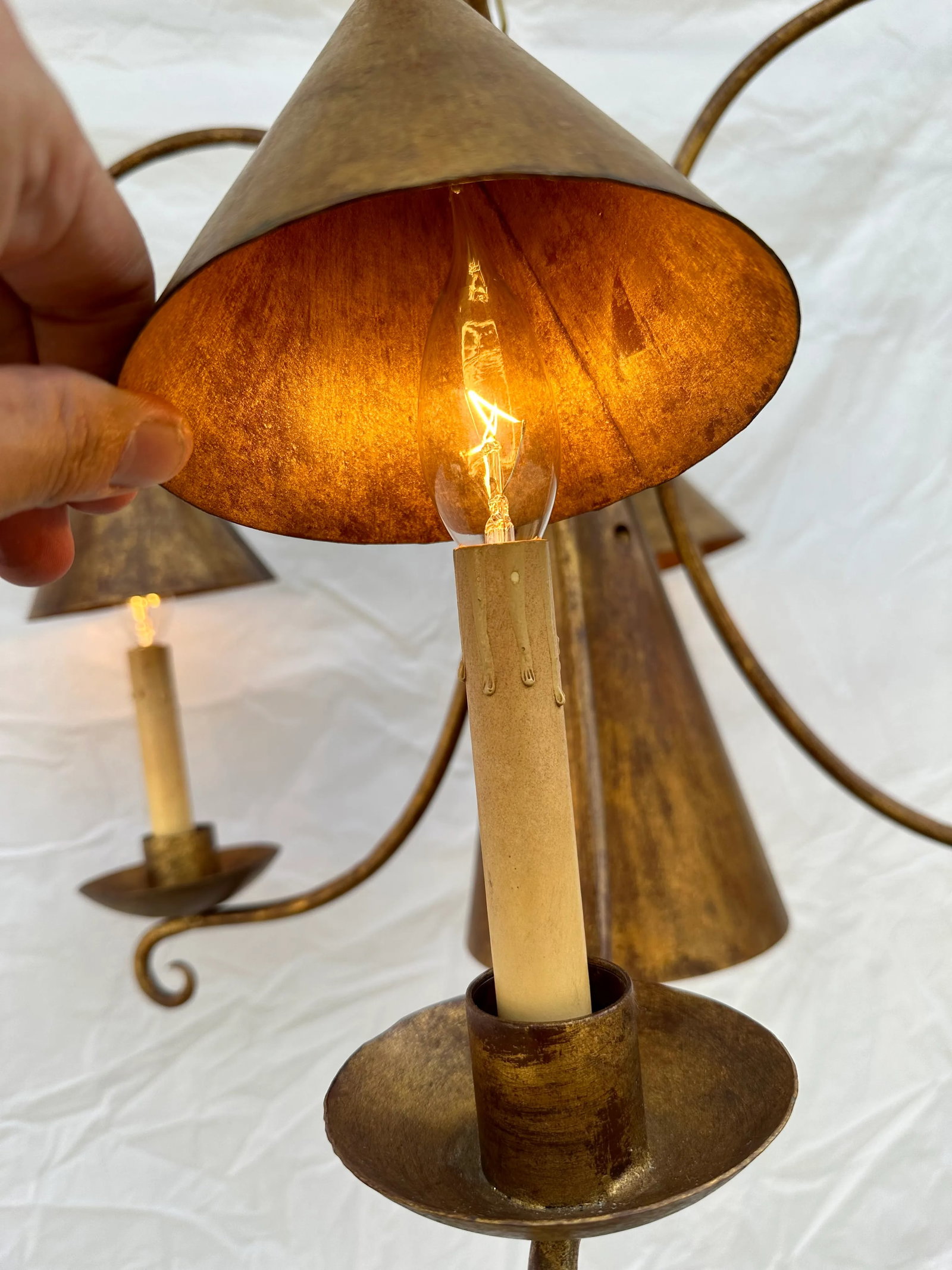 Vintage Tudor Swag Chandelier - 9