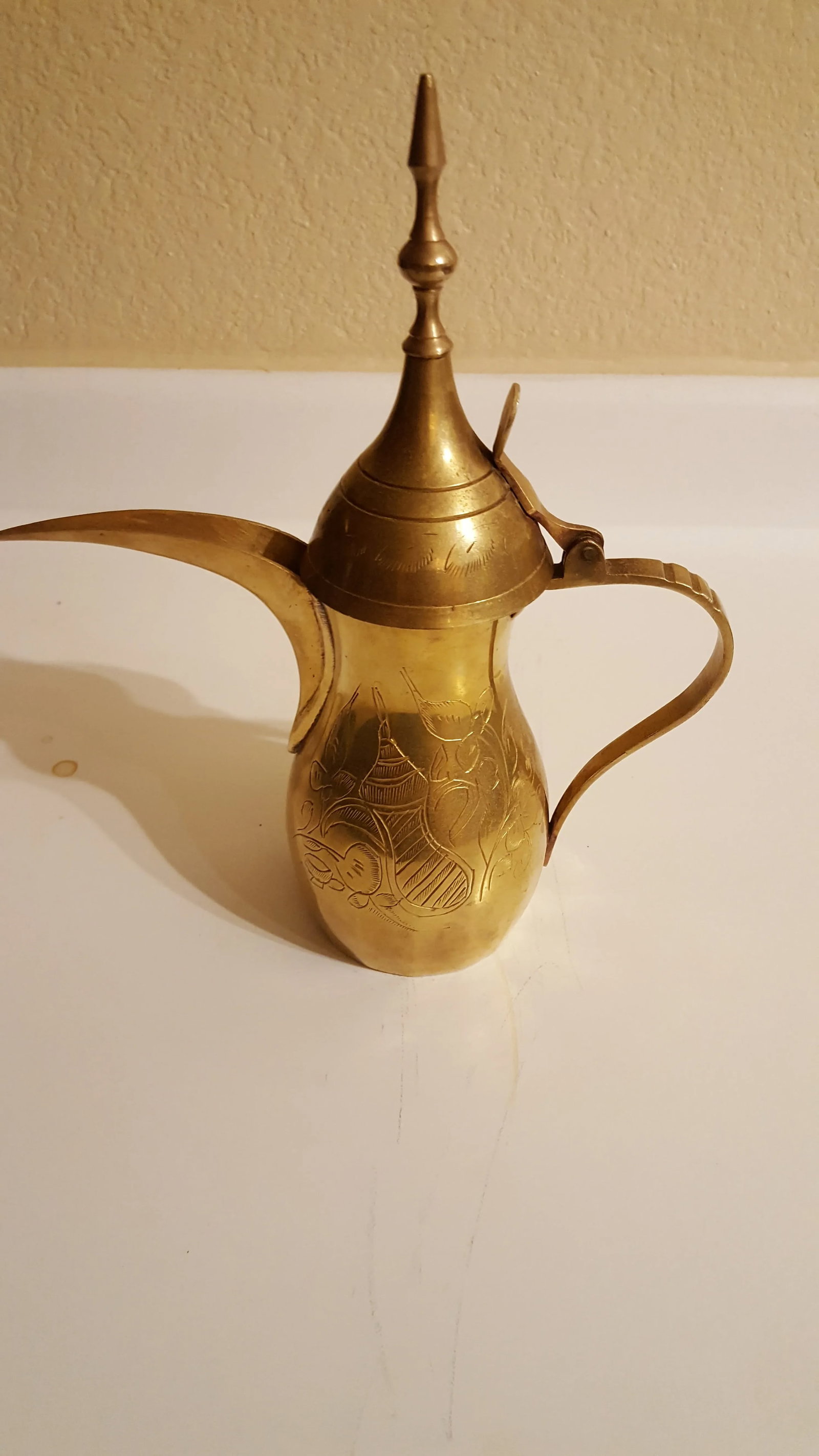 Mid Century Modern Vintage Saudi Arabian Dallah Pot Inscribed - 2