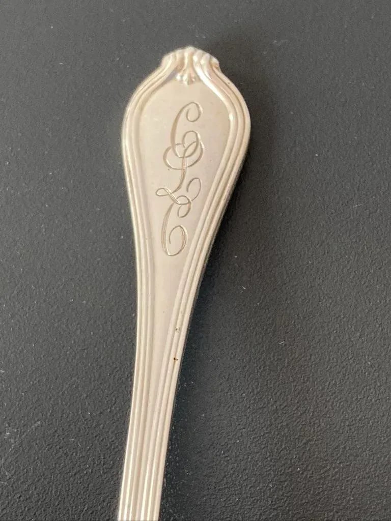 Coffee Tea or Bar Drinks Ornate Pierced Spoon in Sterling Silver, Early 20th Century - 8