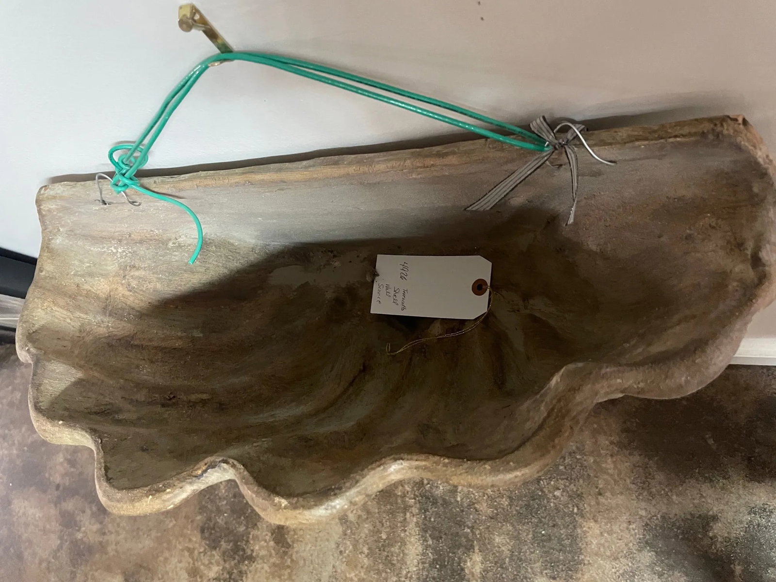 1990s Italian Terracotta Shell Wall Planter - 3